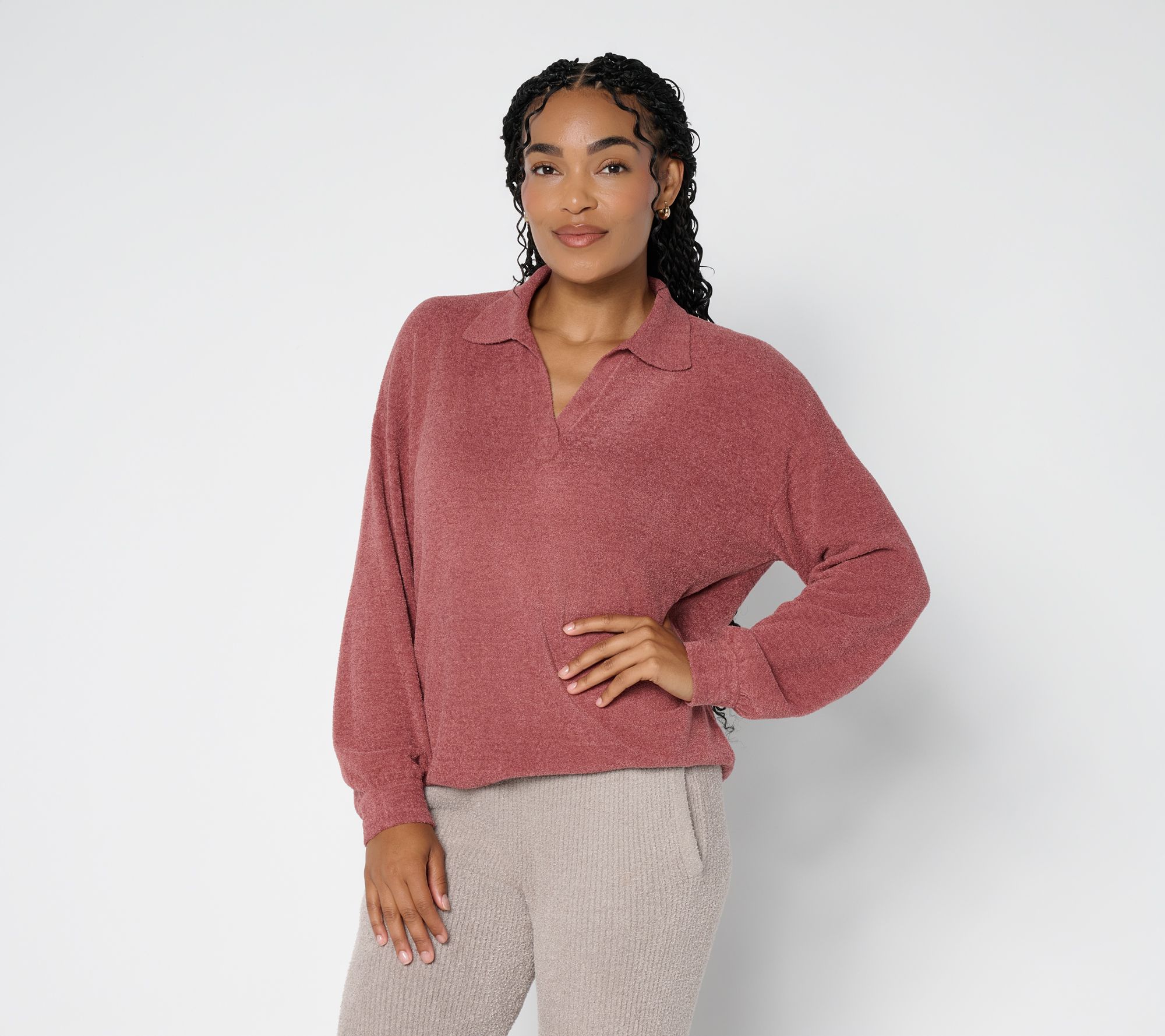Barefoot Dreams CozyChic Ultra Lite Collared Pullover