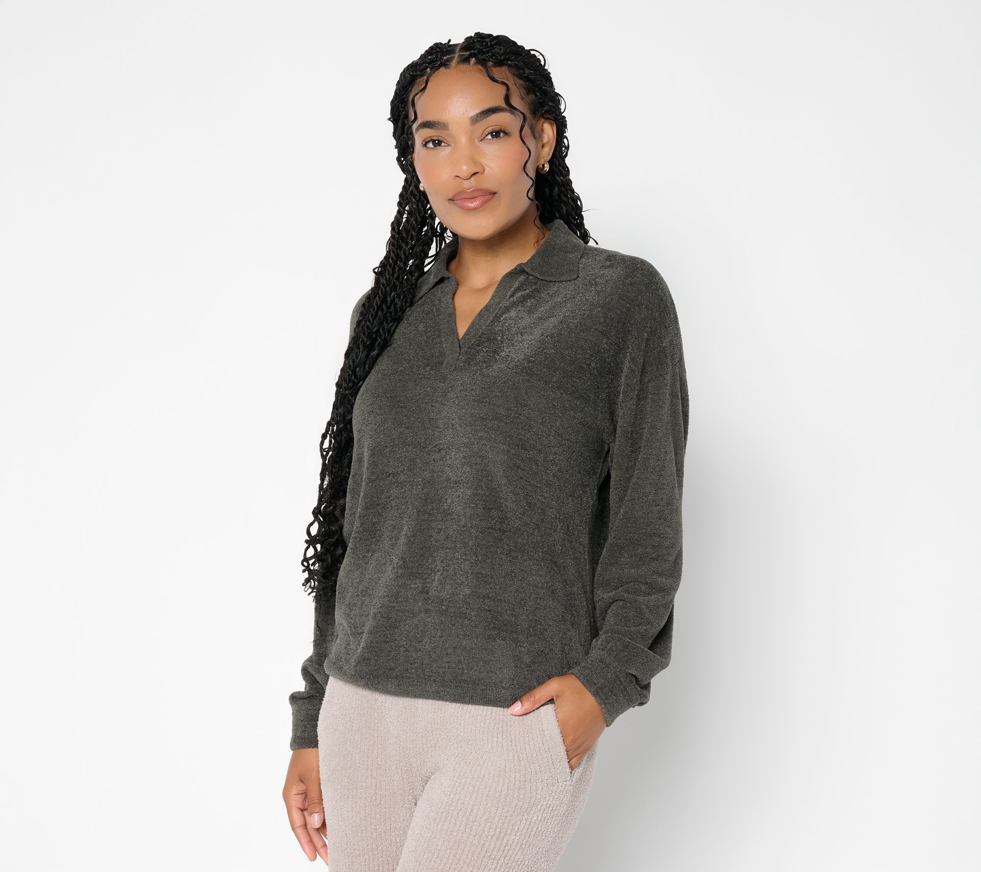 Barefoot Dreams CozyChic Ultra Lite Collared Pullover