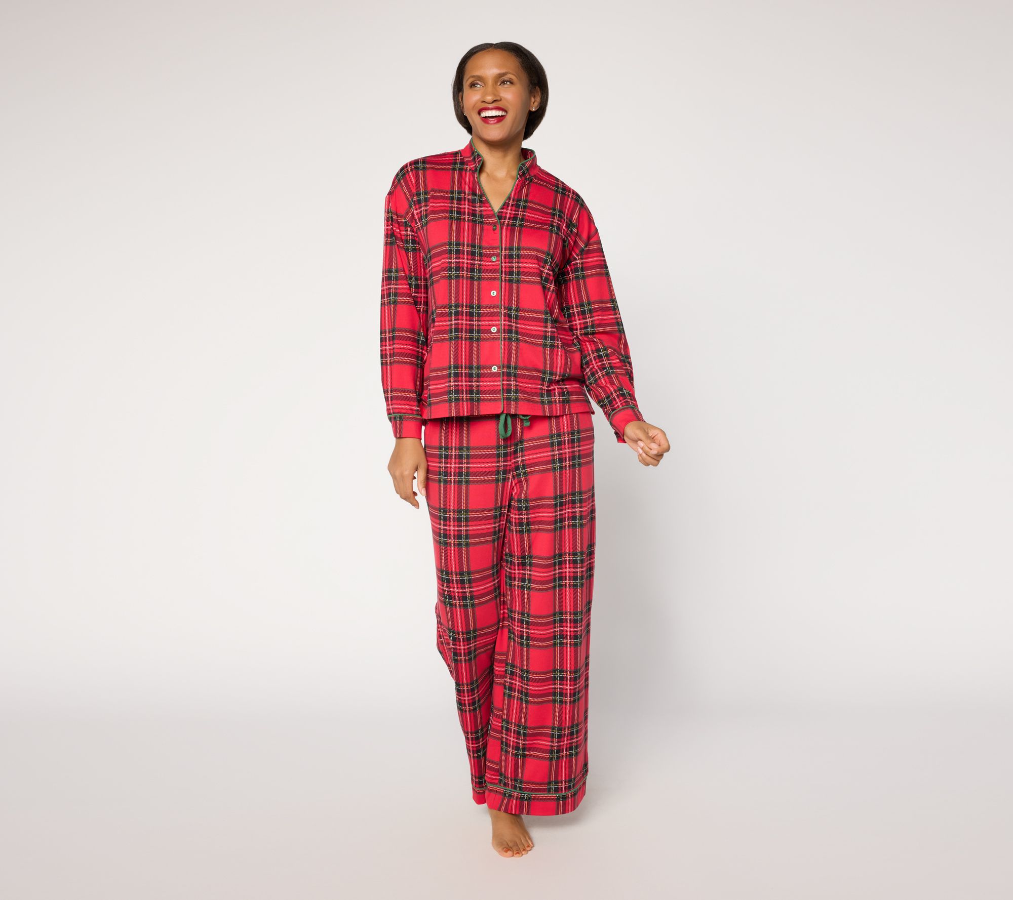 "As Is" MUK LUKS Dream Cloud Notch Collar Winter Pajama Set