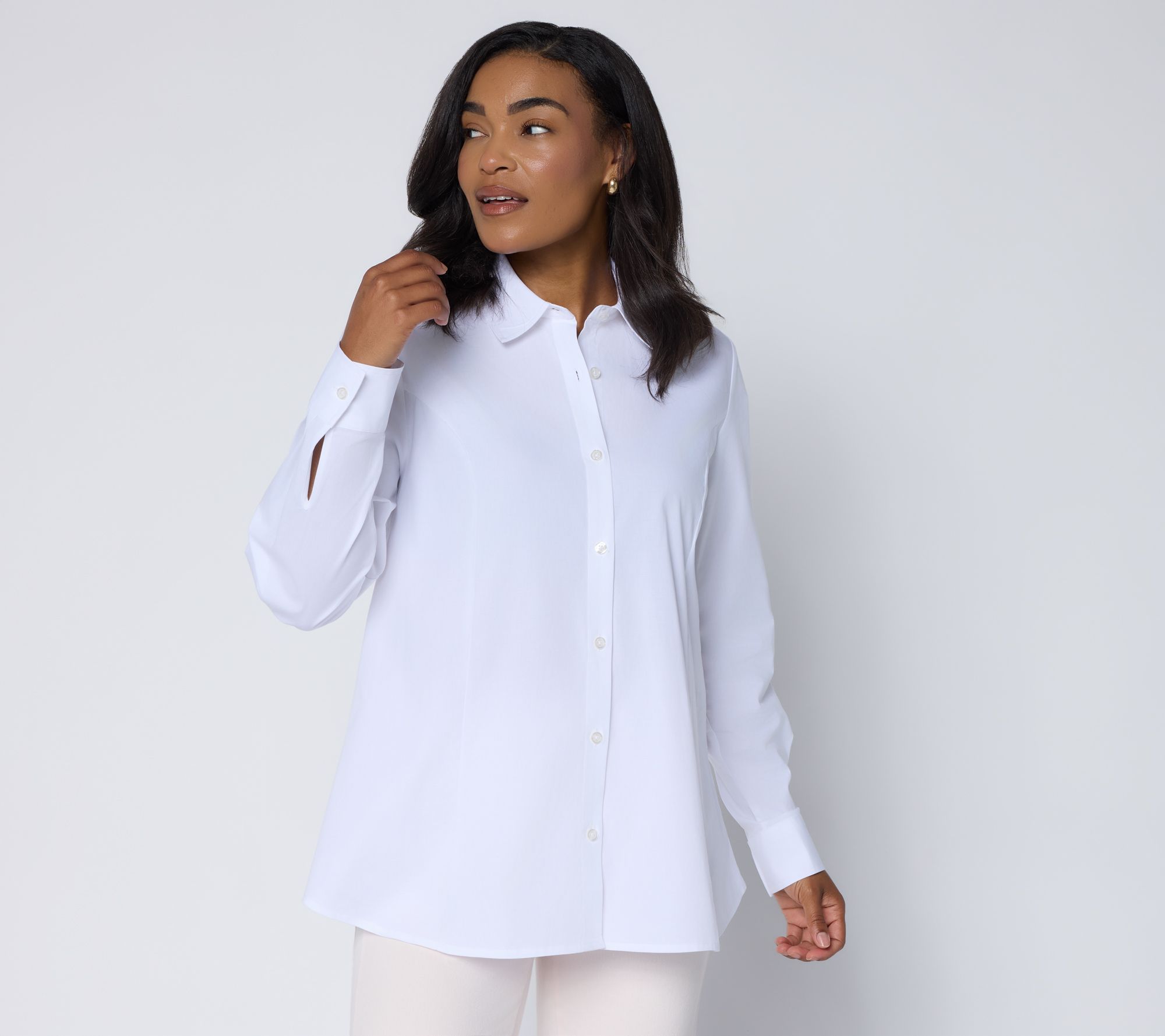 Joan Rivers Classic Smocked Back Swing Woven Top