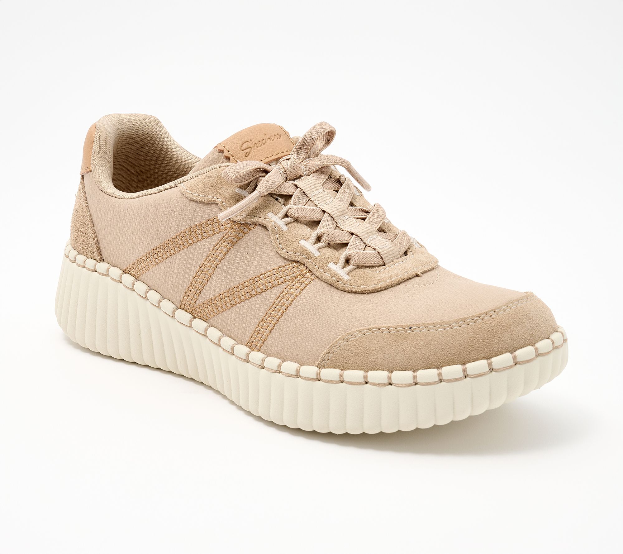  Skechers Wilshire Blvd Ripstop Suede Overlay Sneakers