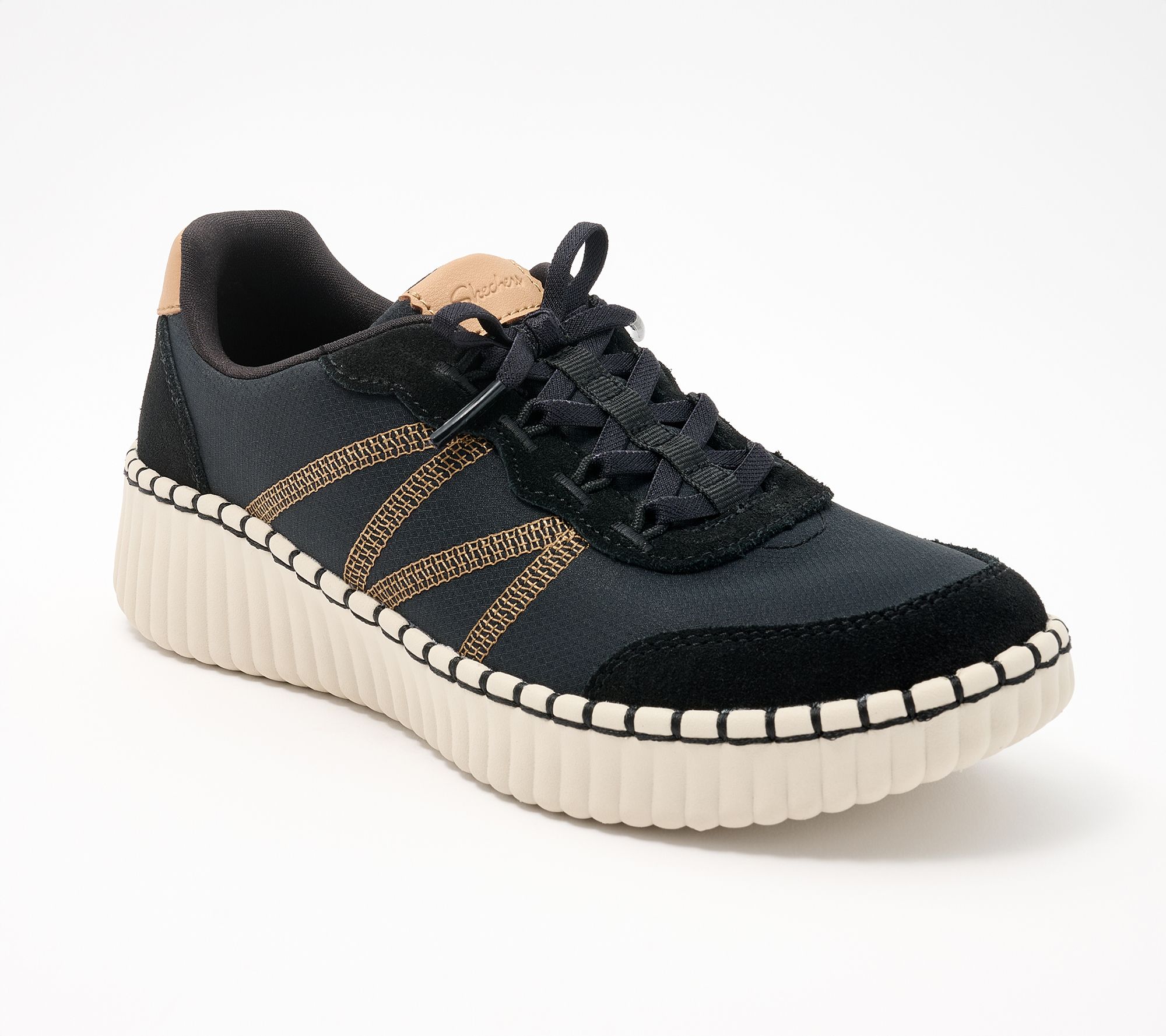 Skechers Wilshire Blvd Ripstop Suede Overlay Sneakers