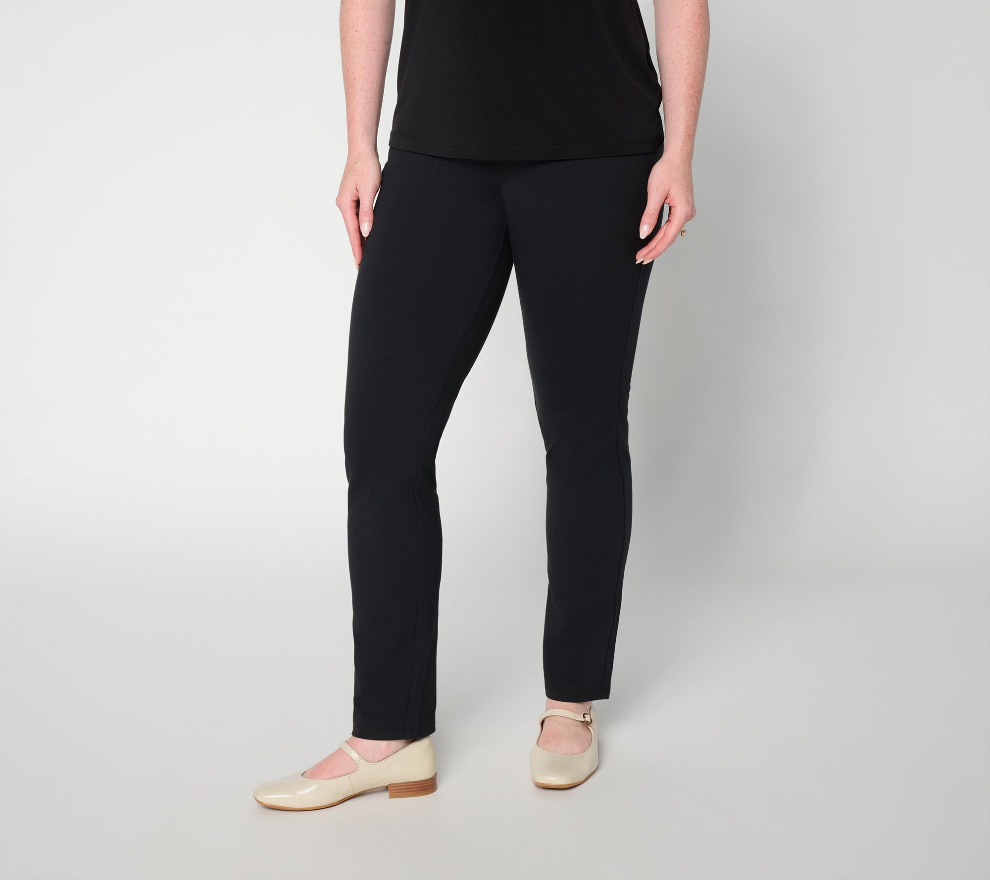 Women with Control Regular Knit Straight Leg Chic Contour Pant