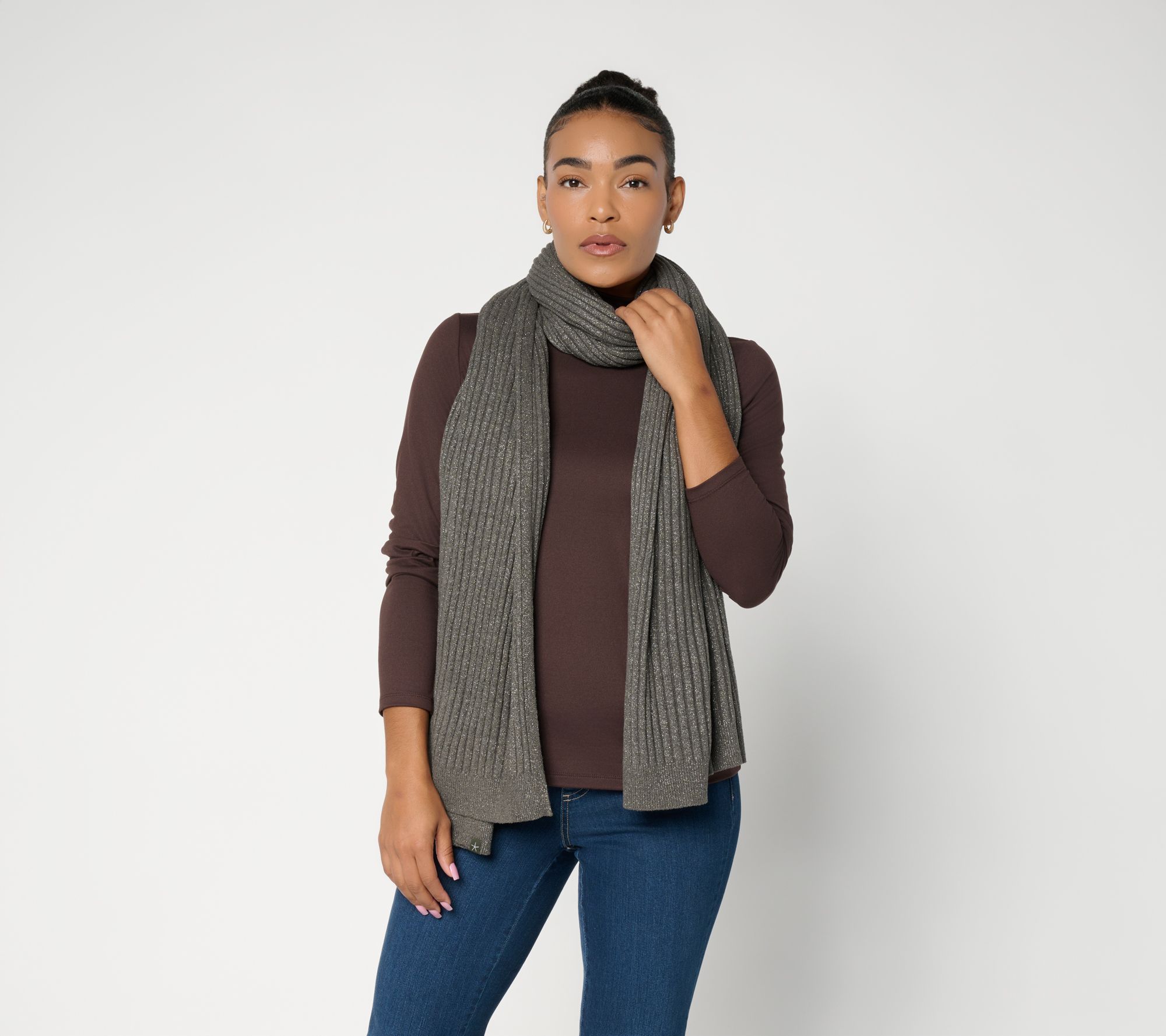 Barefoot Dreams CozyChic Ultra Lite Rib Lurex Pashmina