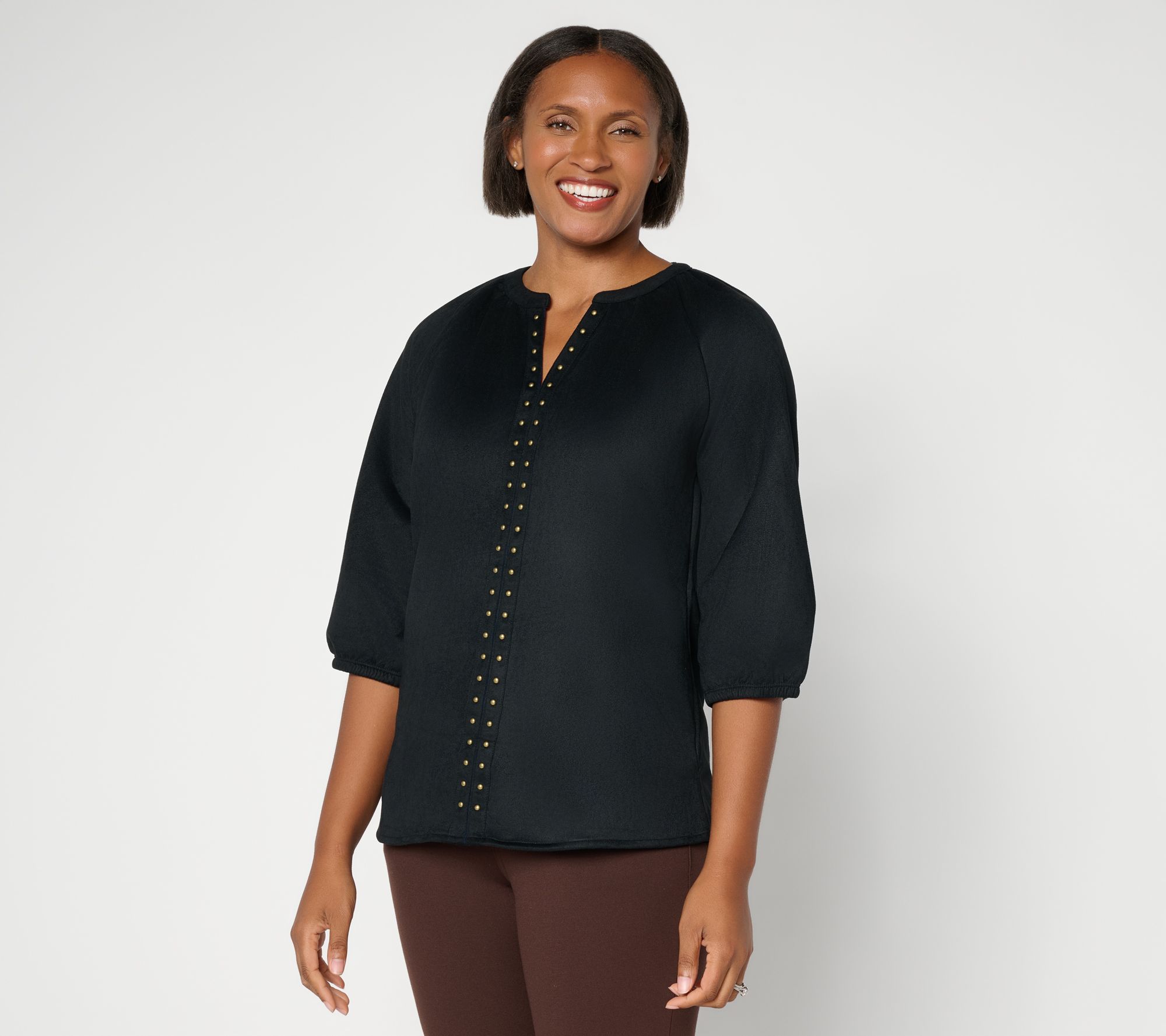 Belle Boho by Kim Gravel PerSuede Me Top with Trim