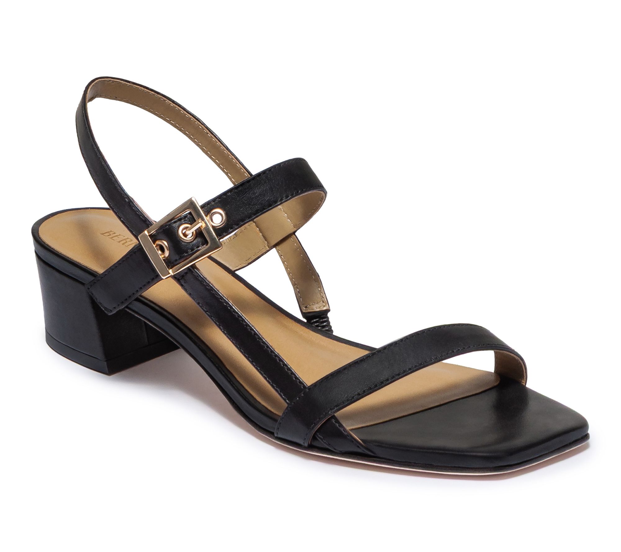 Bernardo Low Heel Leather Sandal - Jinji