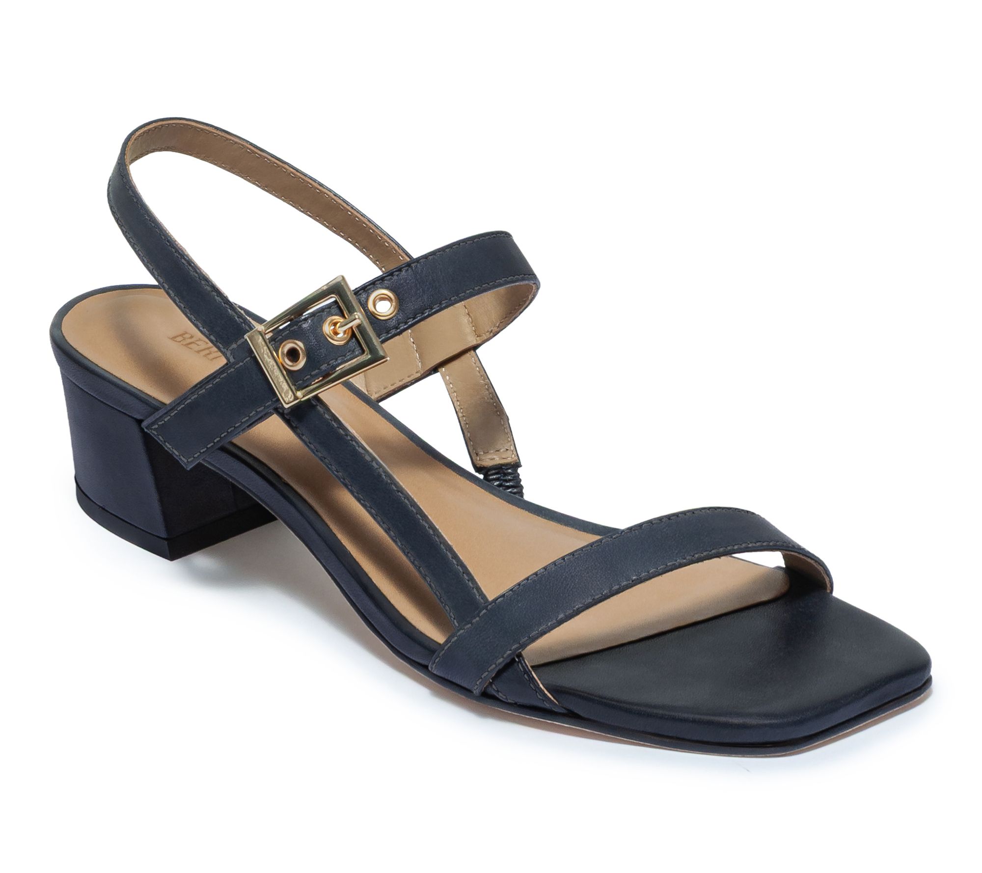 Bernardo Low Heel Leather Sandal - Jinji