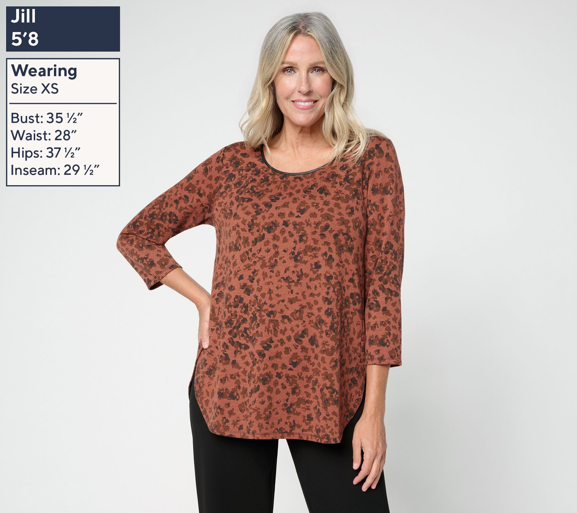 Susan Graver Regular Printed Jersey Knit Tulip Hem Shirt | QVC