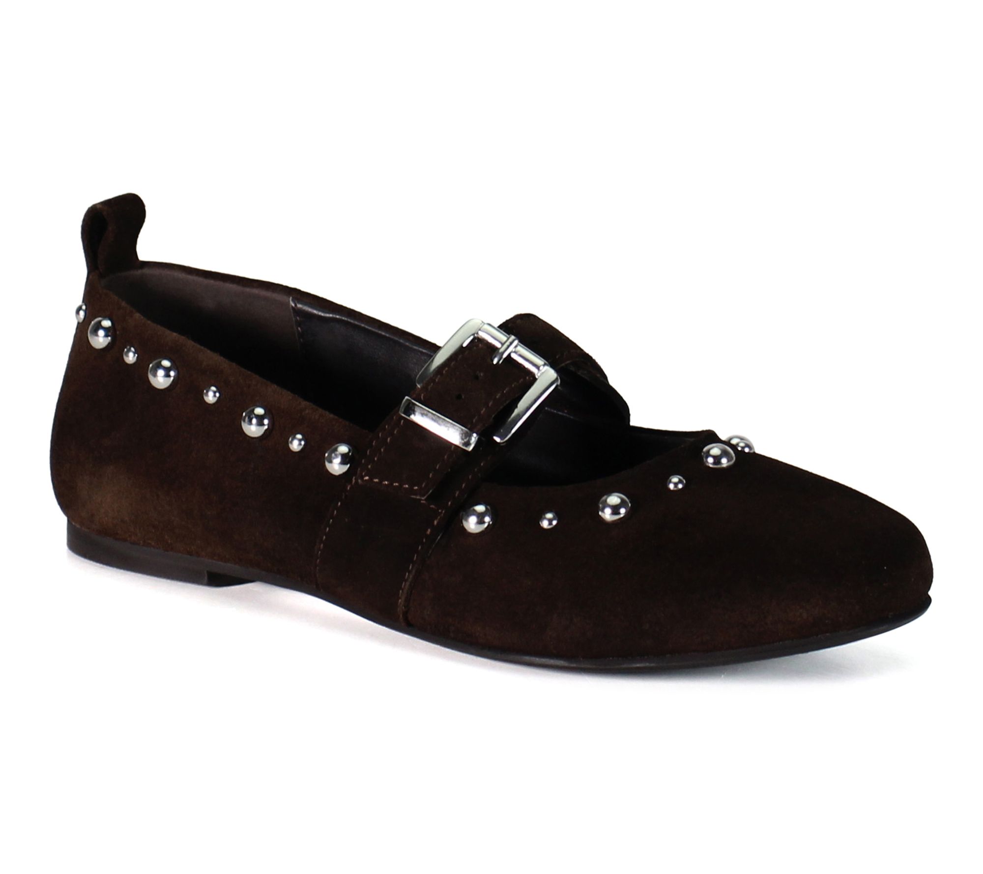 Diba True Suede Mary-Janes with Stud Details -Exec Utive