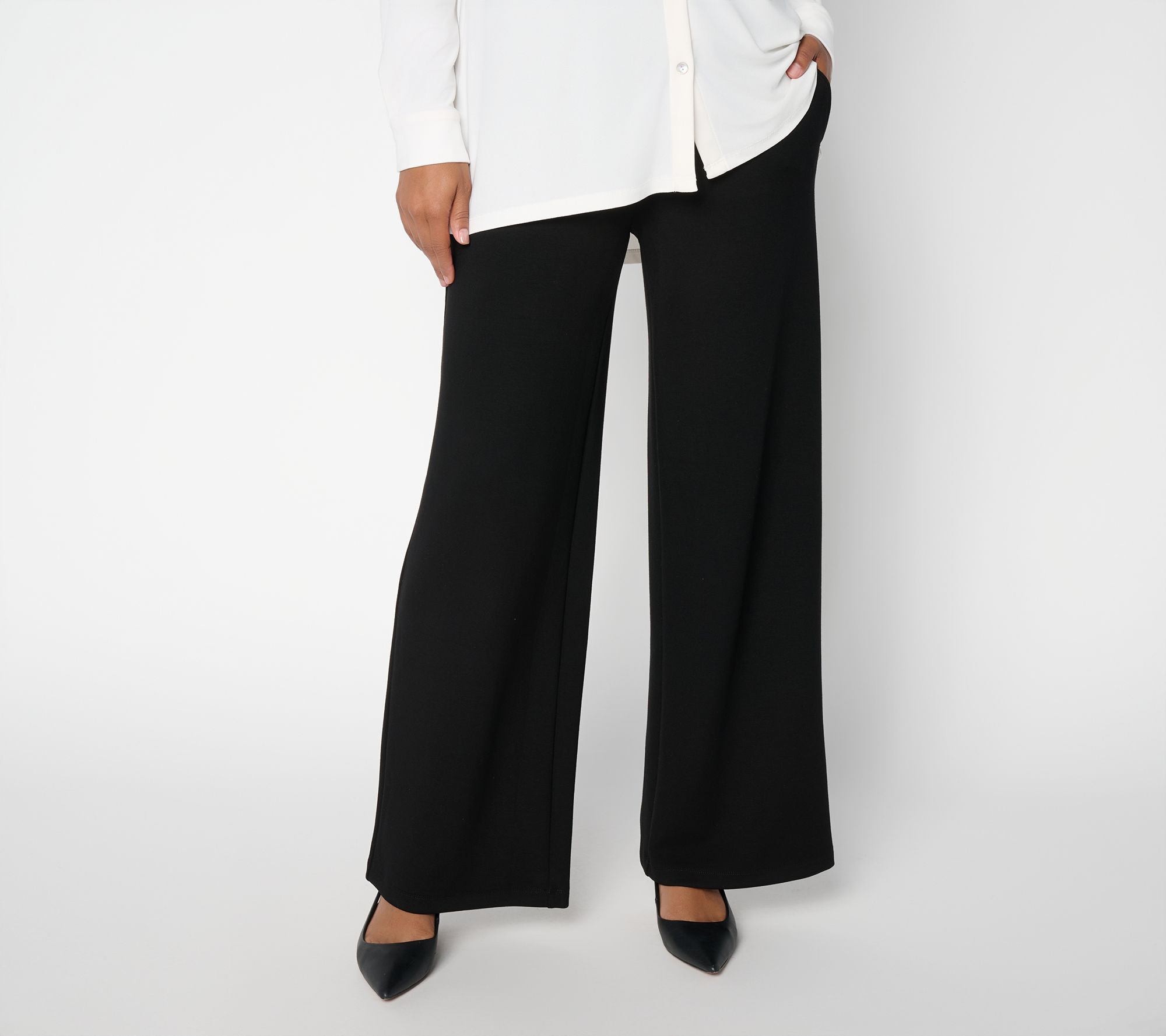 Dennis Basso Regular Aire Luxe Pull On Pants w/ on Seam Pockets
