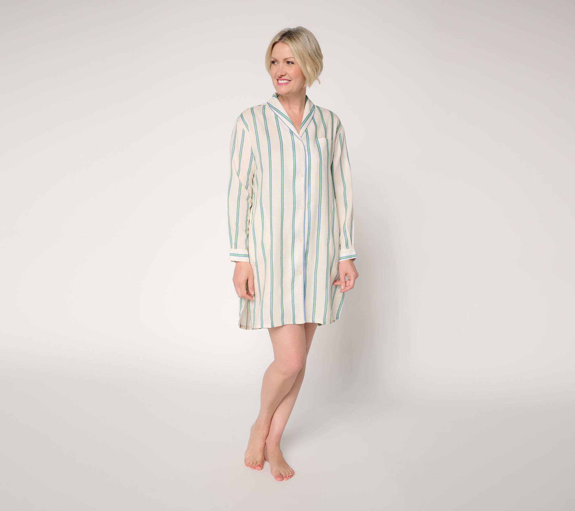 "As Is" MUK LUKS Dreamweave Shawl Collar Sleepshirt