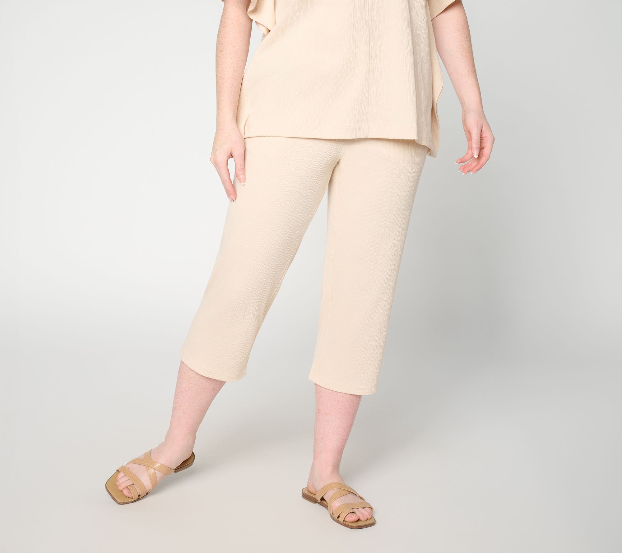 "As Is" Belle by Kim Gravel Petite Packabelle Solid Capri