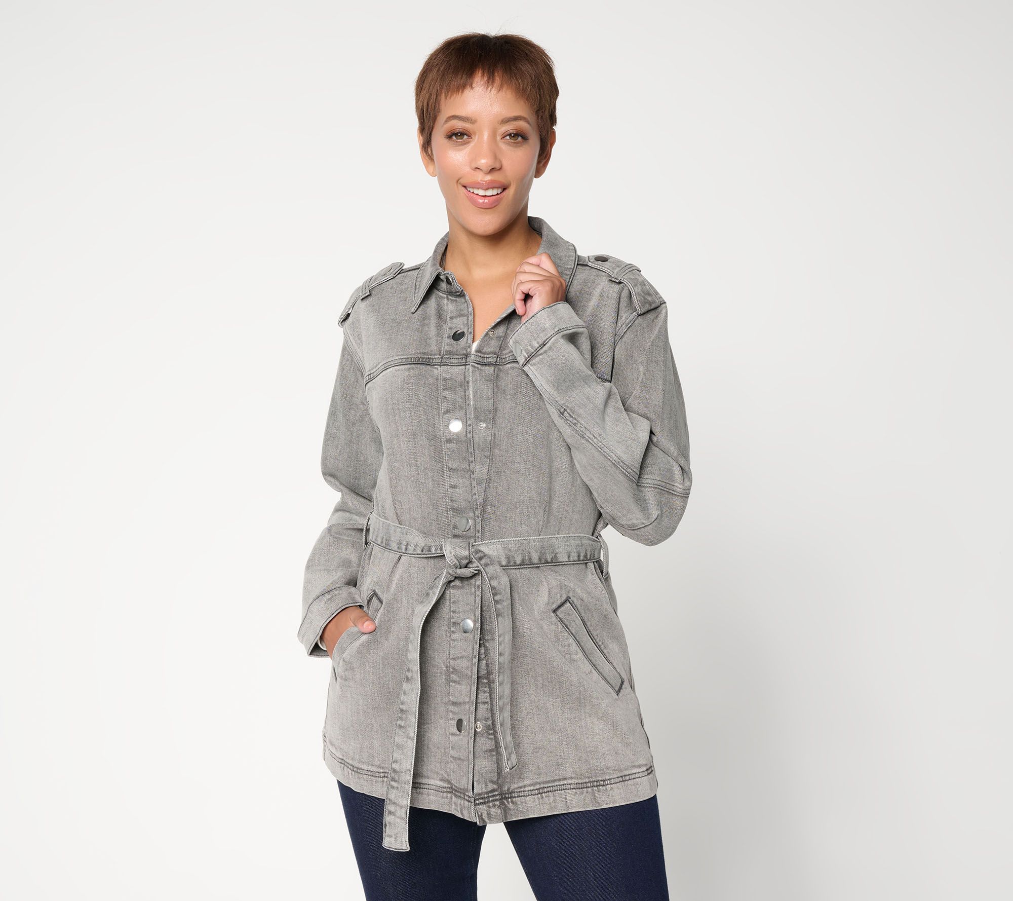 "As Is" Mally Roncal FierceFlex Pet Super Chic Denim Jacket