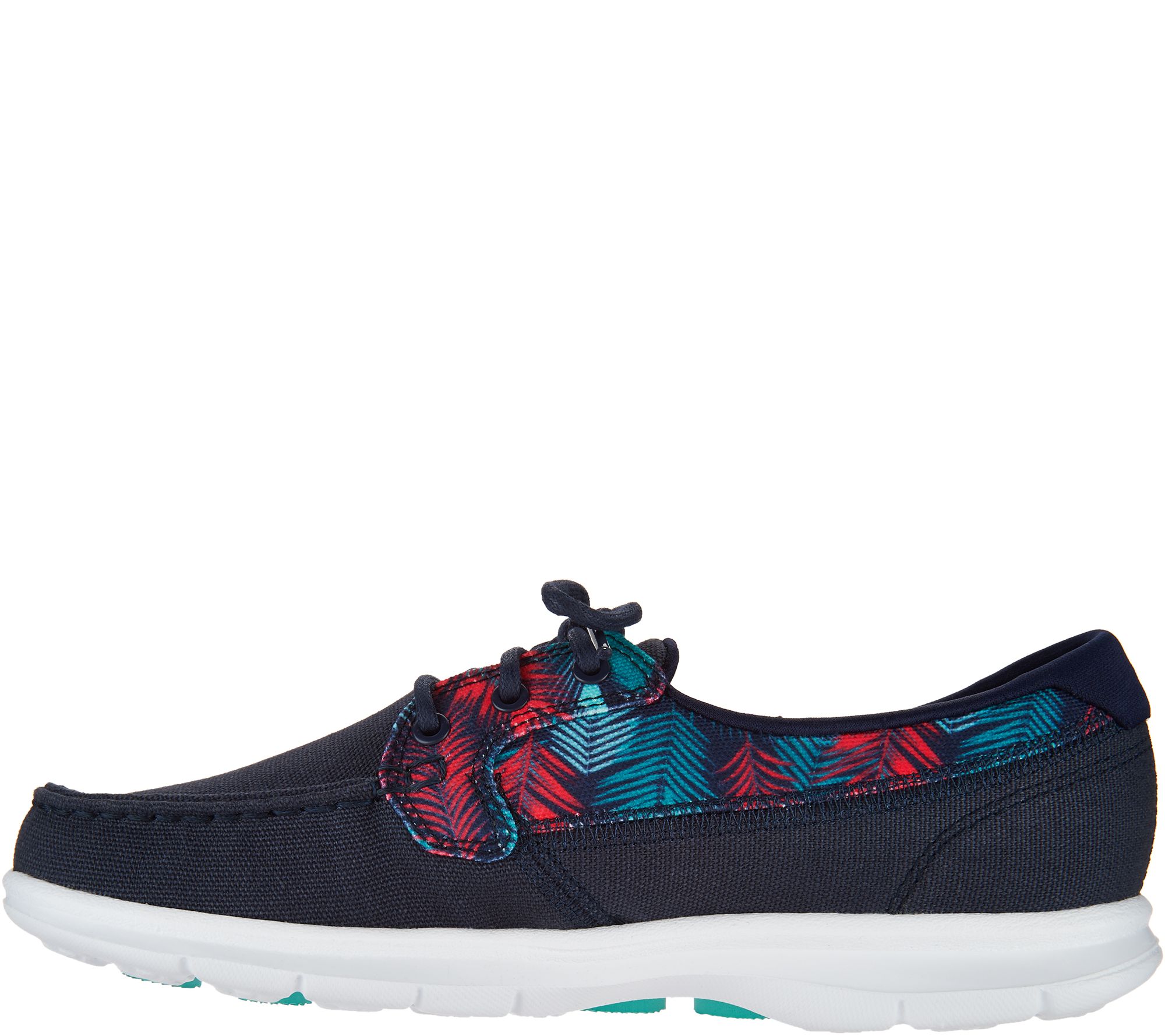 Skechers On-the-GO Printed Canvas Boat Shoes - Cabana - QVC.com