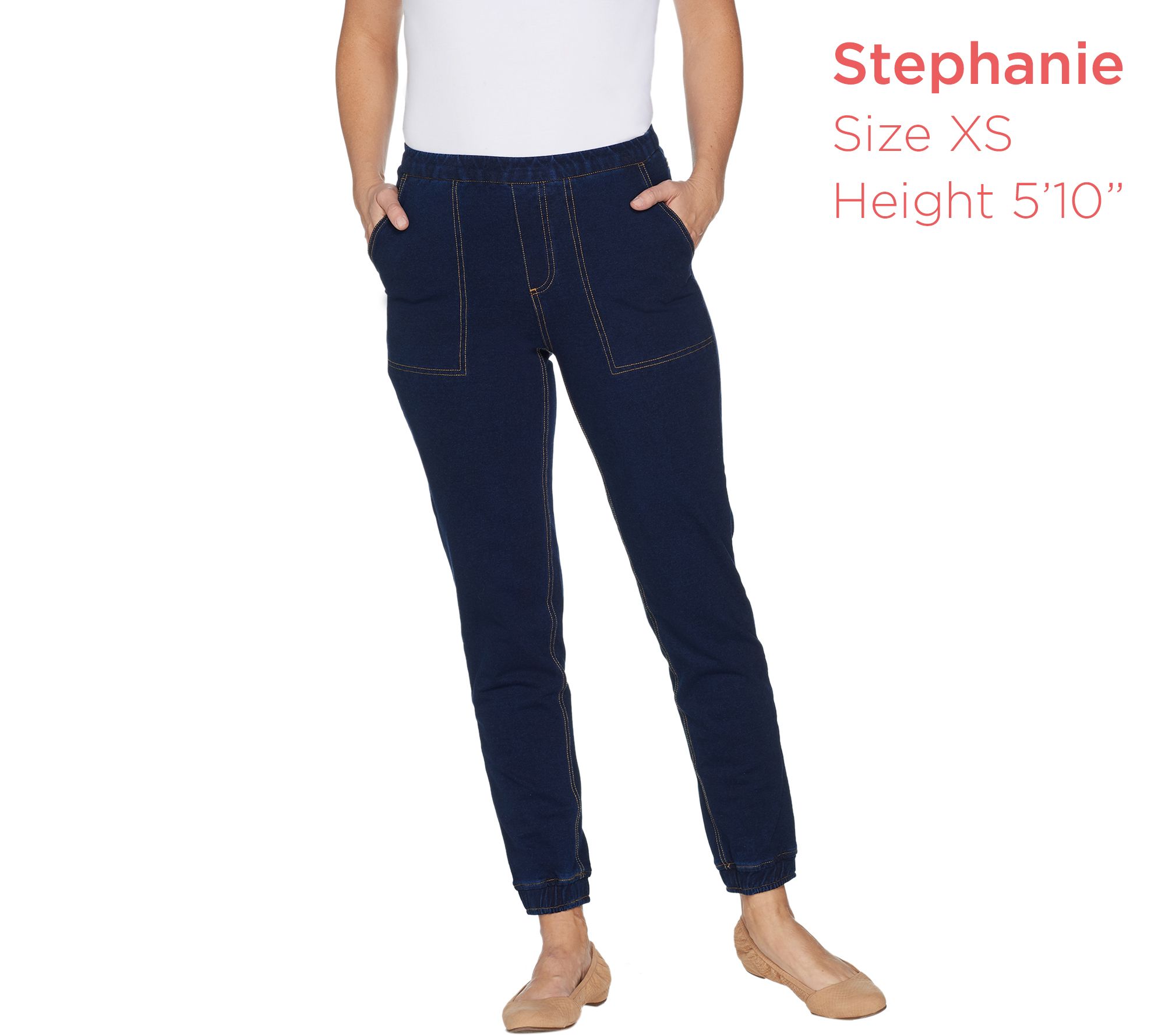 qvc denim and company jogger pants