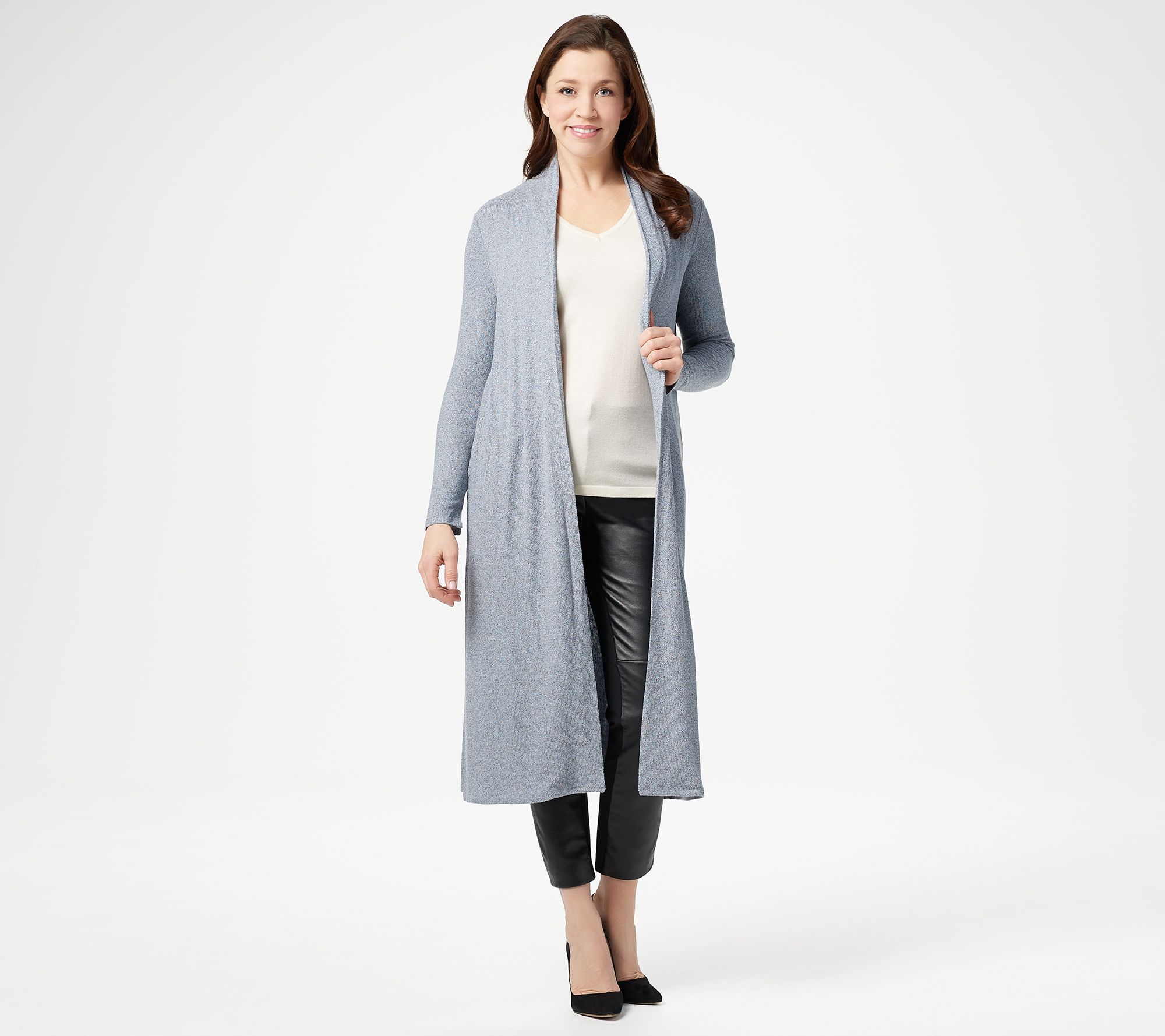 Lisa Rinna Collection Open Front Duster Cardigan