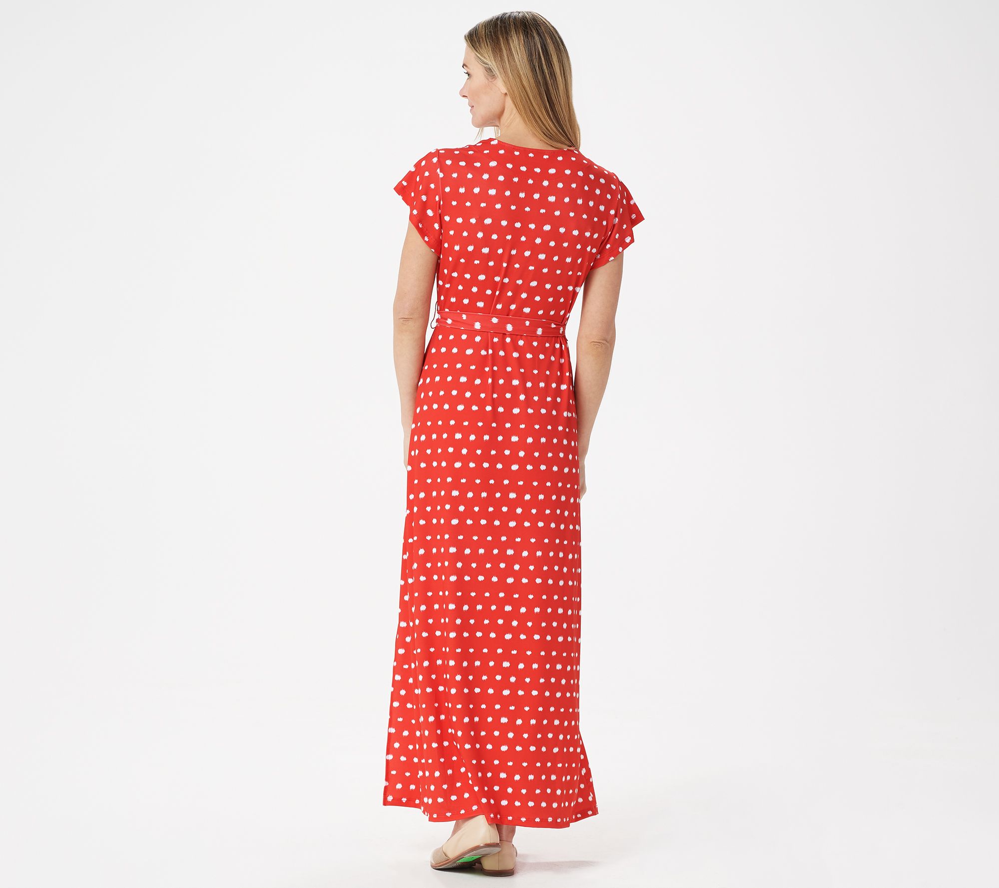 BROOKE SHIELDS Timeless Regular Short-Sleeve Maxi Dress - QVC.com