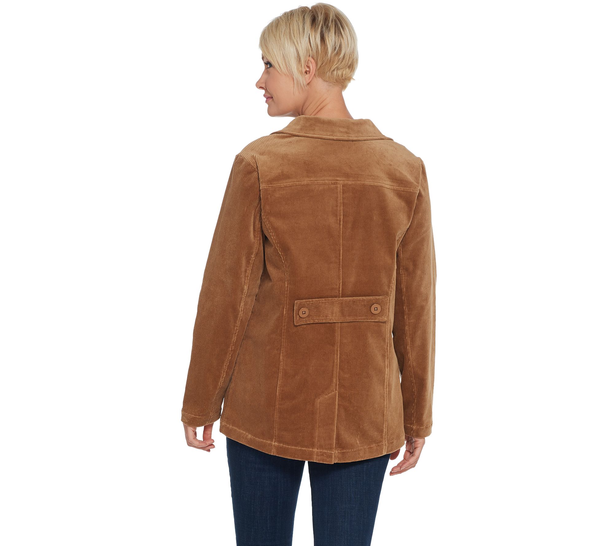 long jacket wale jeans top