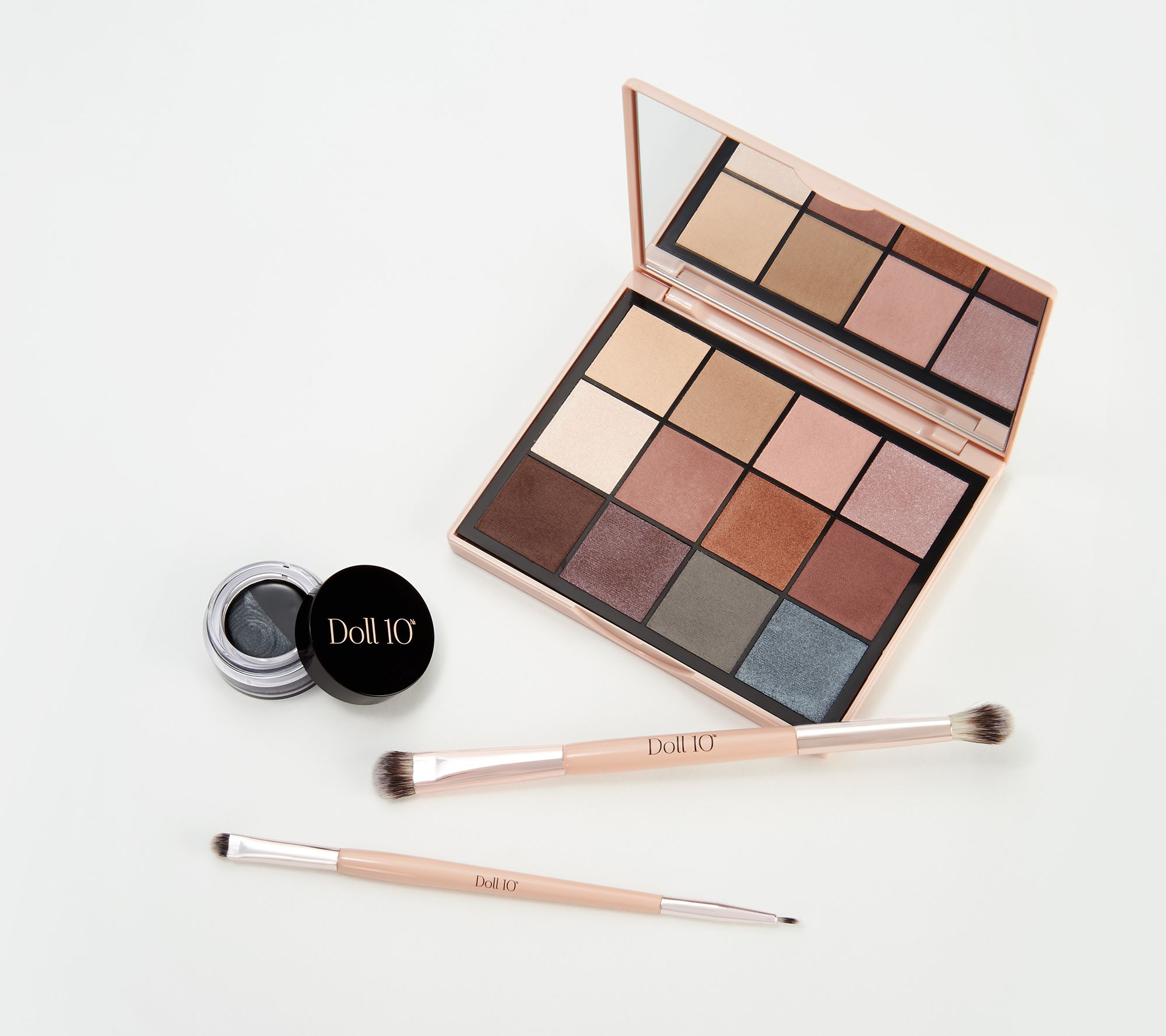 (QVC) Beauty iQ Doll 10 Pro Palette & Split Decision Eyeliner with