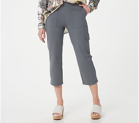 Susan Graver Weekend Tall Premium Stretch Pull-On Crop Pant