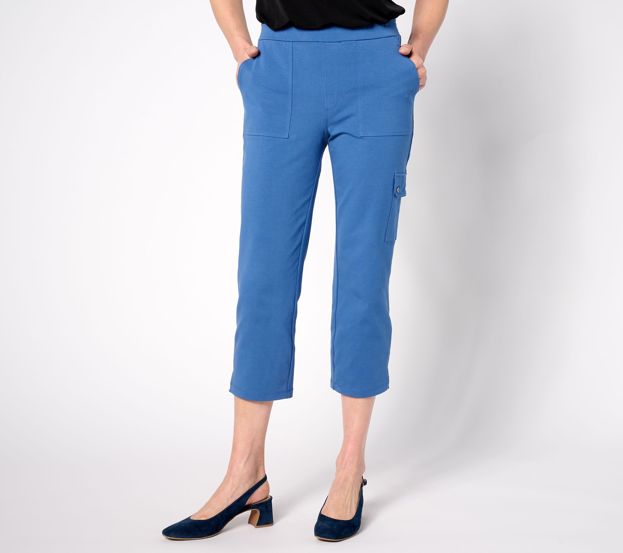 Susan Graver Weekend Tall Premium Stretch Pull-On Crop Pant