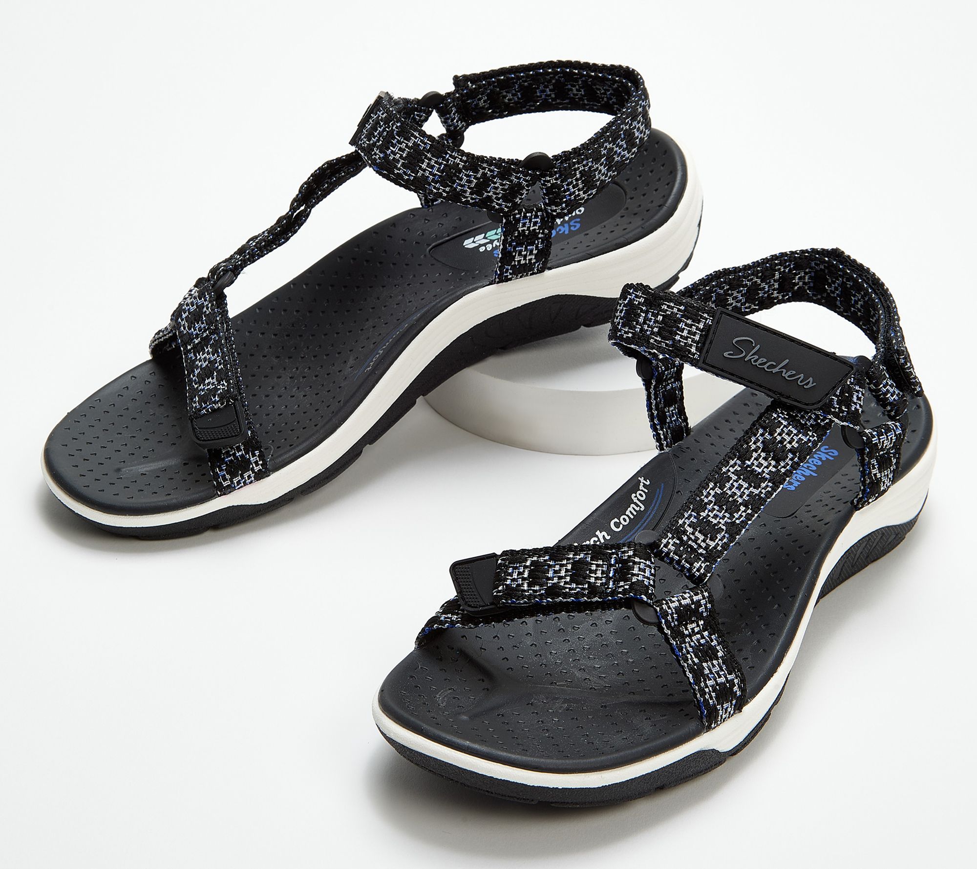 Skechers Washable Knit Quarter Strap Sandals - Reggae Cup