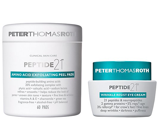 Peter Thomas Roth Peptide21 Peel Pads & Eye Cream 2-pc Set Auto-Delivery