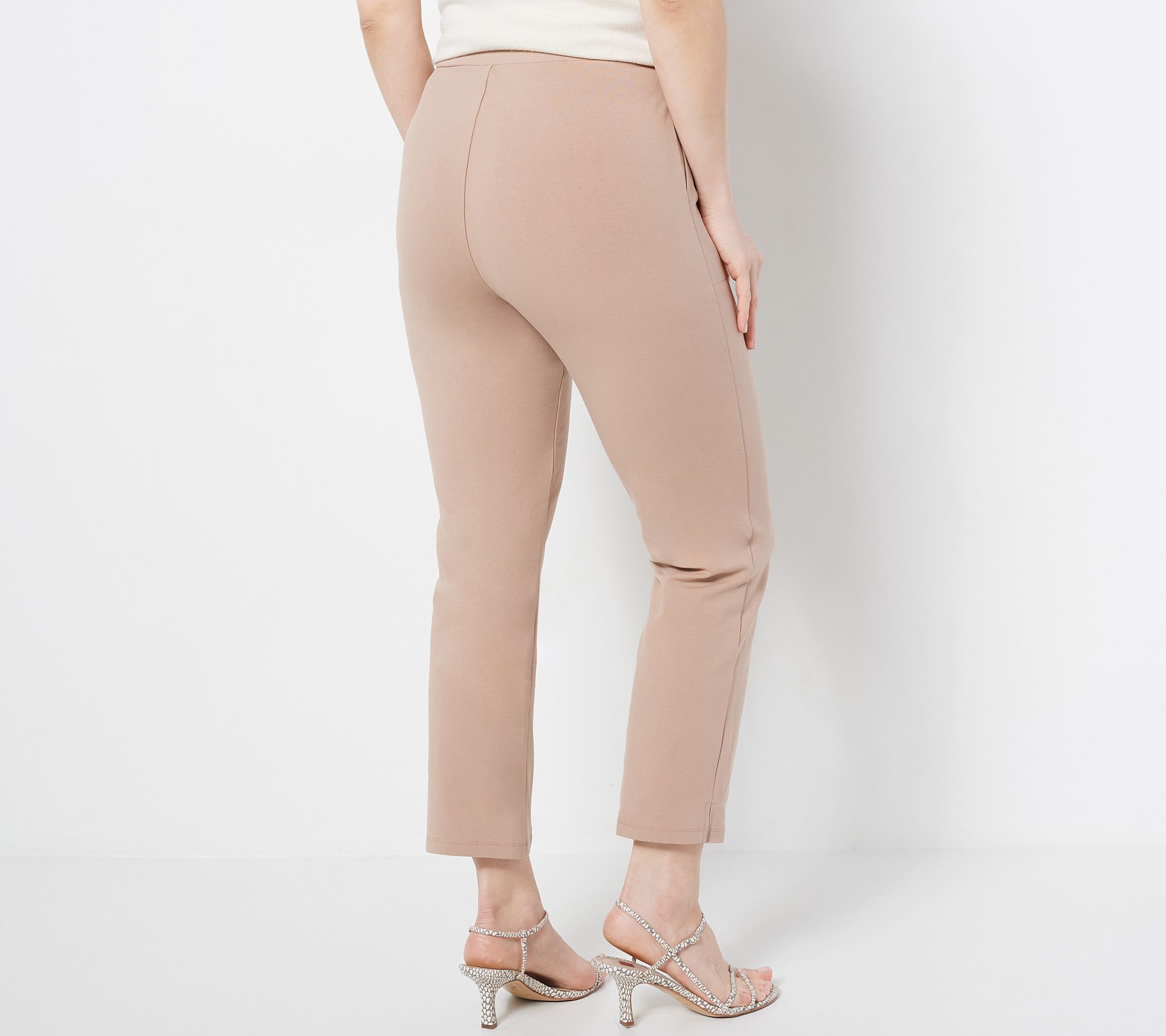 Susan Graver, Pants & Jumpsuits, Susan Graver Weekend Premium Stretch  Crop Pant Chambray Check Women Xs Petite