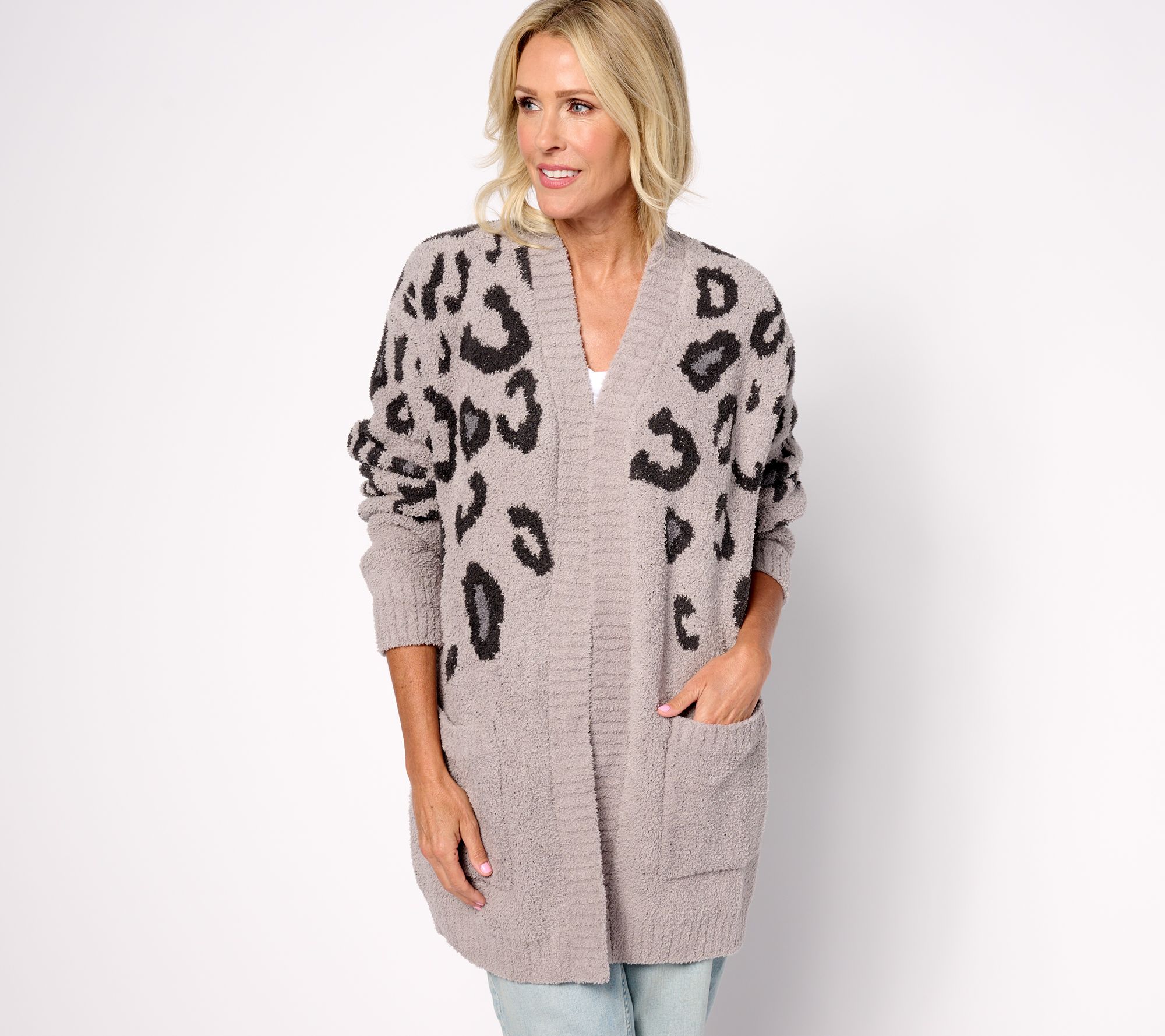 Barefoot Dreams CozyChic Relaxed Open Front Cardigan 