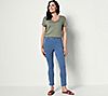 Quacker Factory DreamJeannes Slim-Leg Ankle-Length Pull-On Jeans