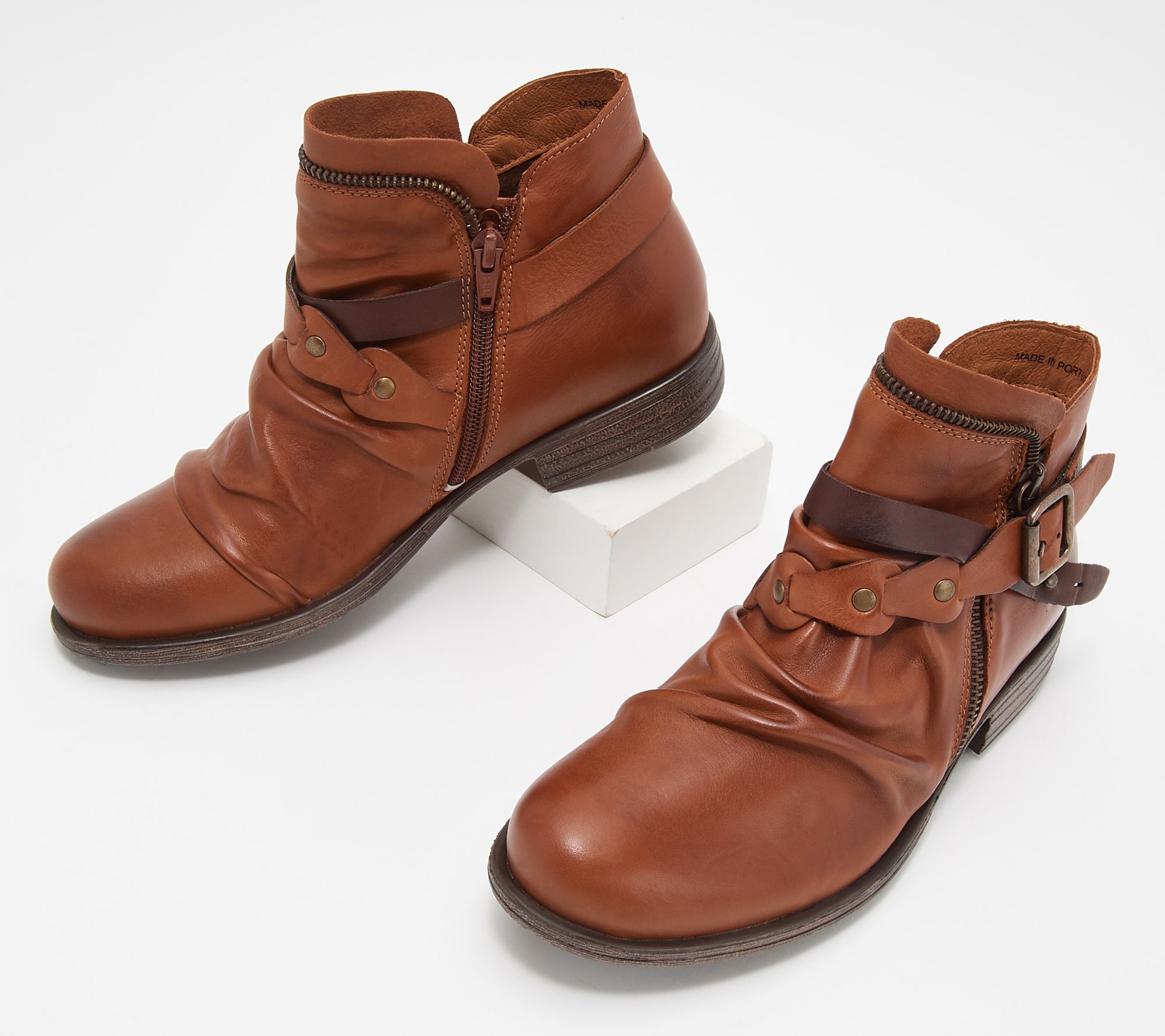 Miz Mooz Leather Buckled Ankle Boots - Lagos