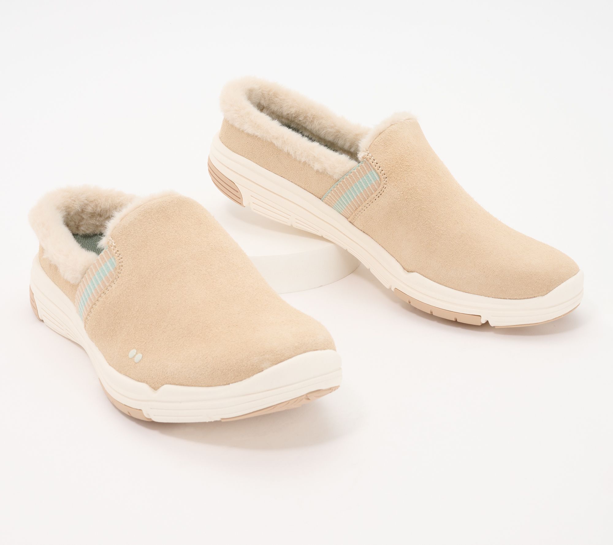 Ryka Suede Faux Fur Clogs - Alaska
