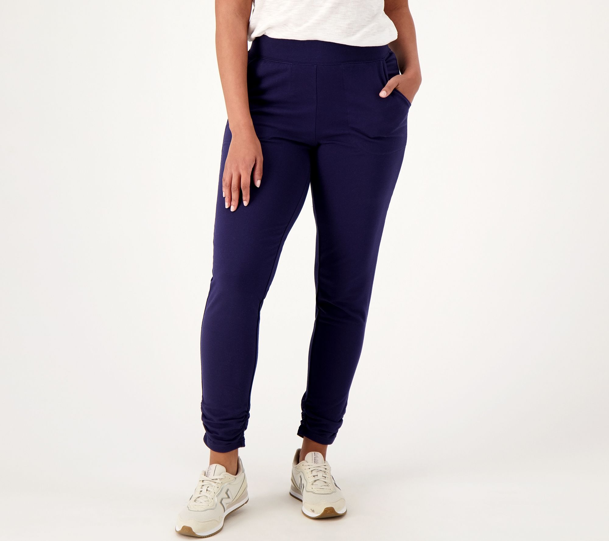 ruched ankle pants