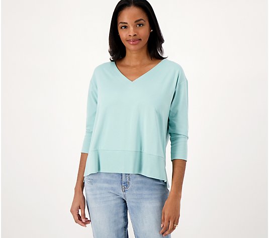 "As Is" Encore by Idina Menzel 3/4 Sleeve Modern V-Neck Pullover
