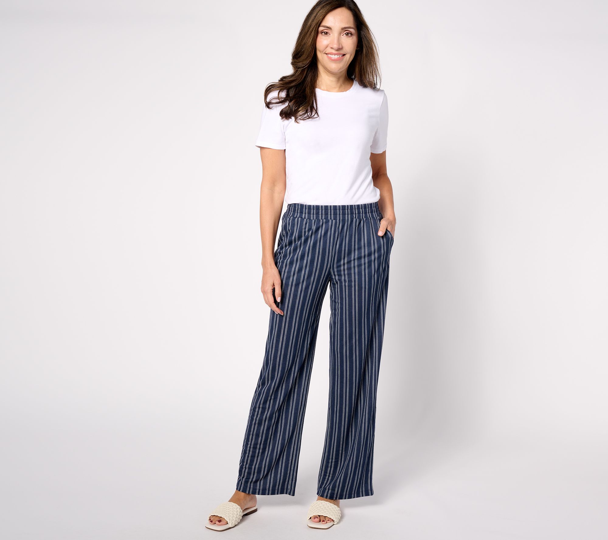 As Is Belle by Kim Gravel Ponte Knit Capri Pants with Side Vents 