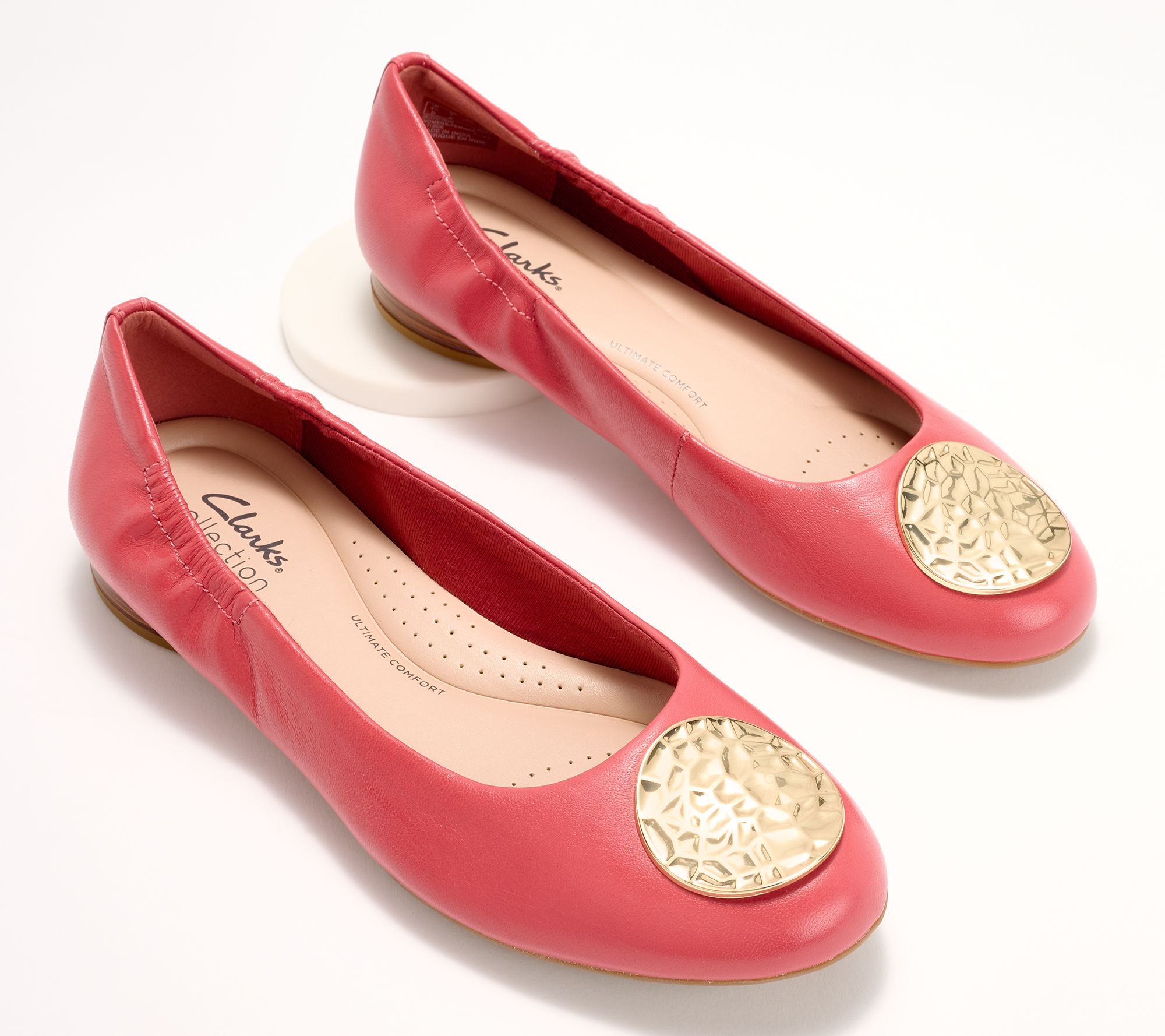 Clarks shop pink flats