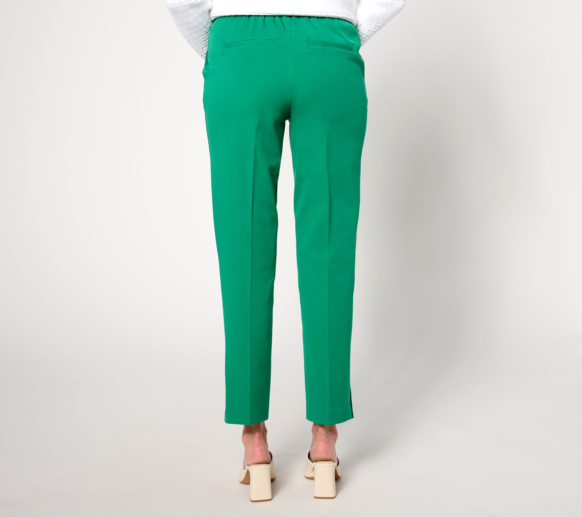 Buy Ankle-Length Pants with Semi-Elasticated Waist Online at Best