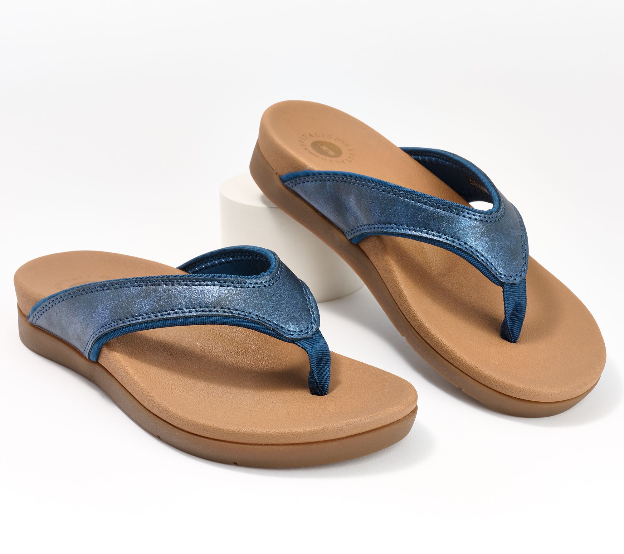 Vionic Patent Leather Thong Sandals - Tide Sport 