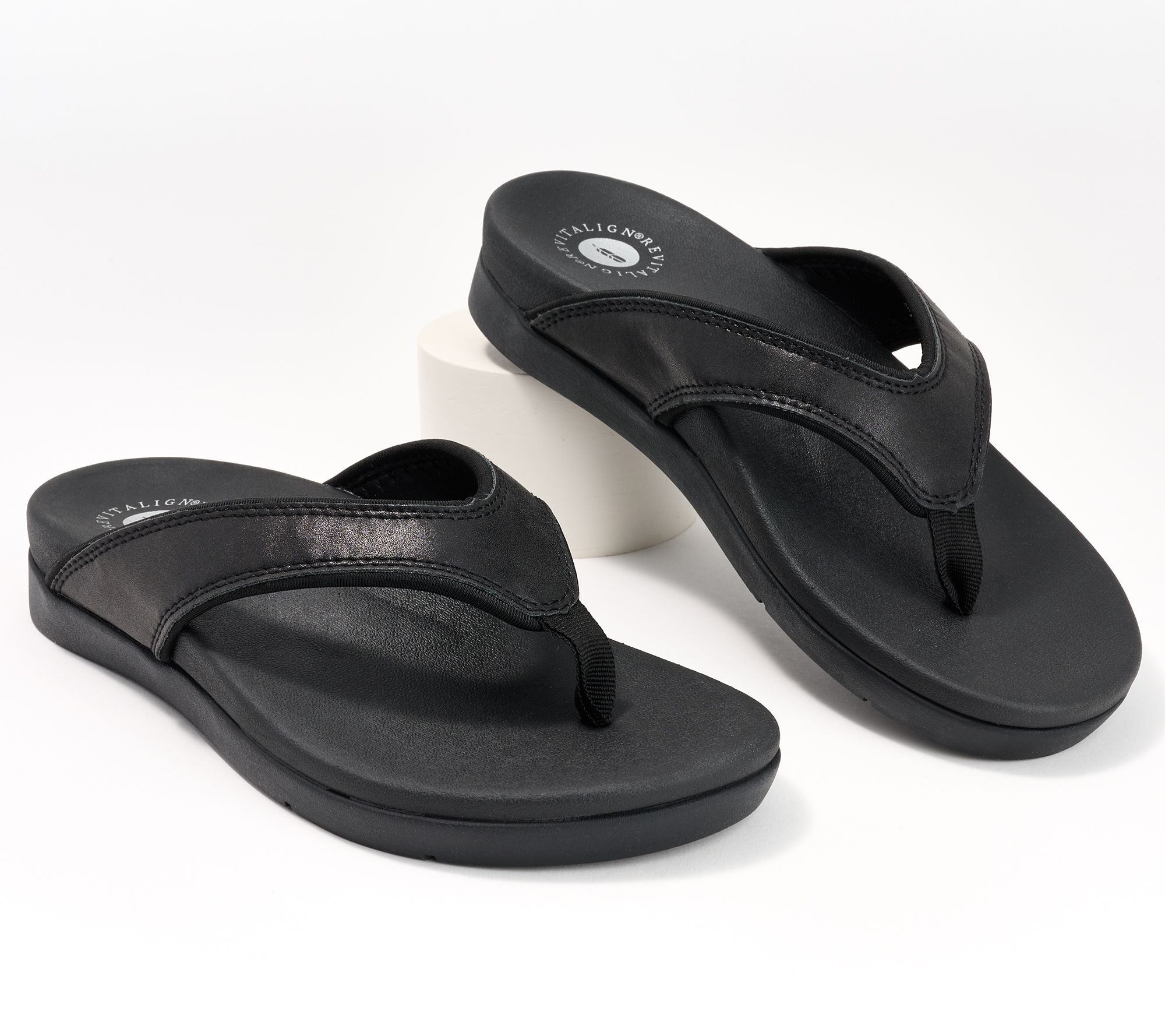 Qvc black online sandals