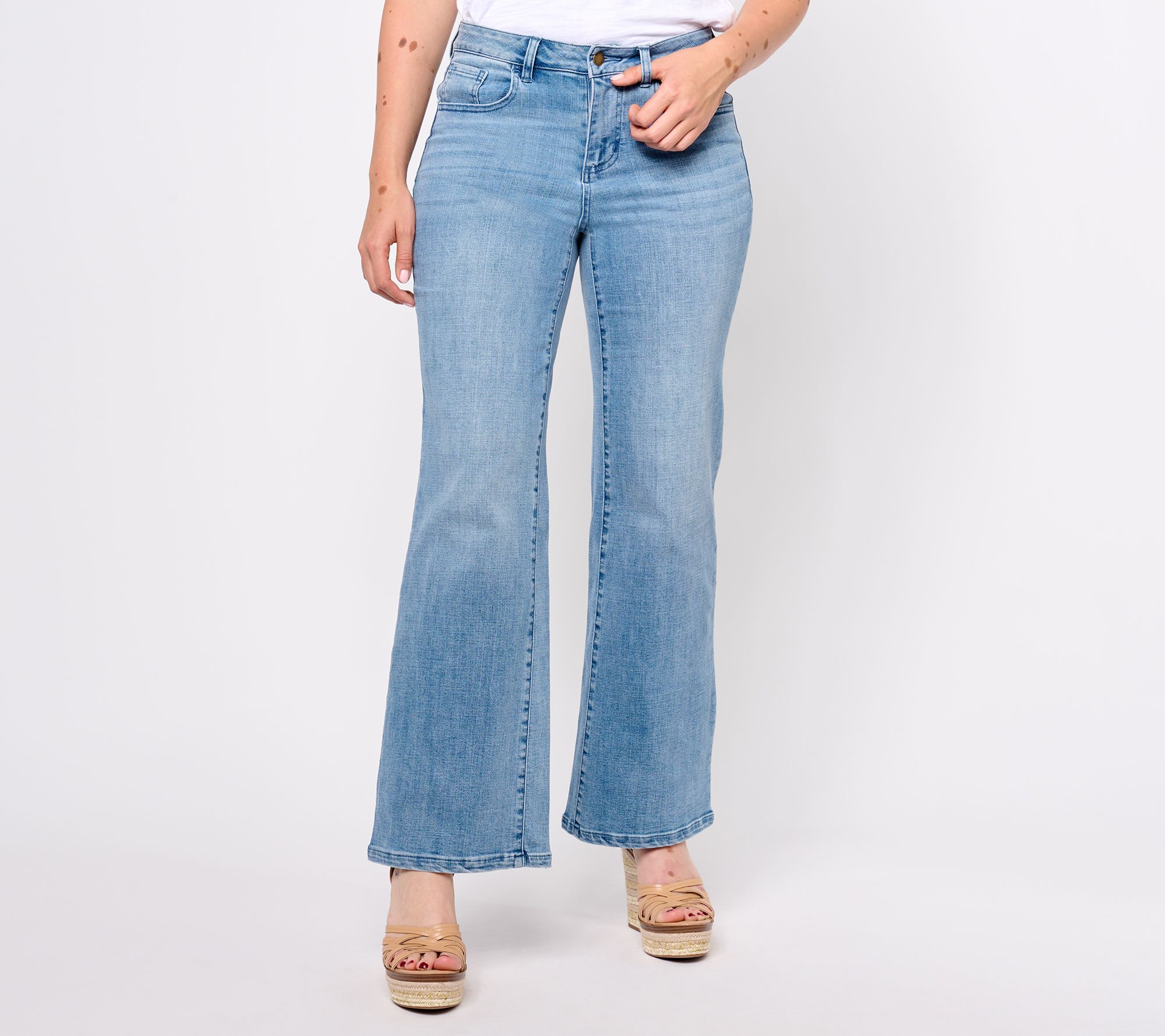 "As Is" Belle Boho by Kim Gravel Regular Crosshatch Relaxed Jean