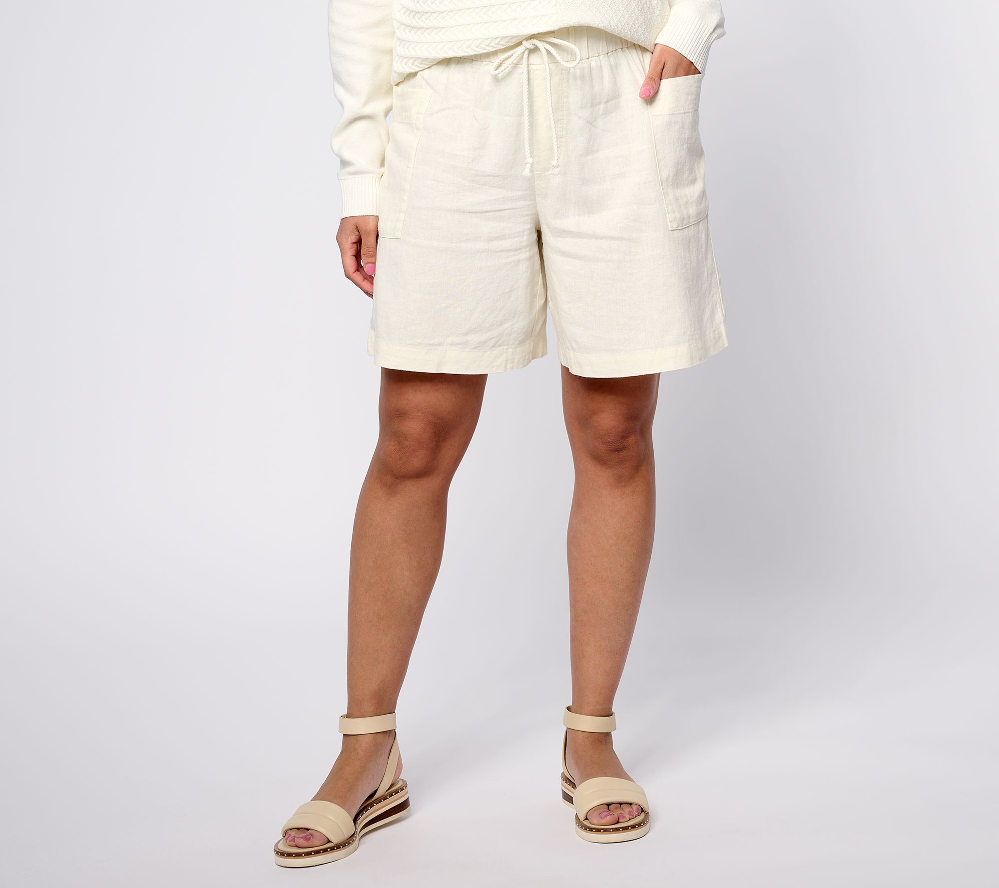Peace Love World Boheme Liz Linen Pull-On Short