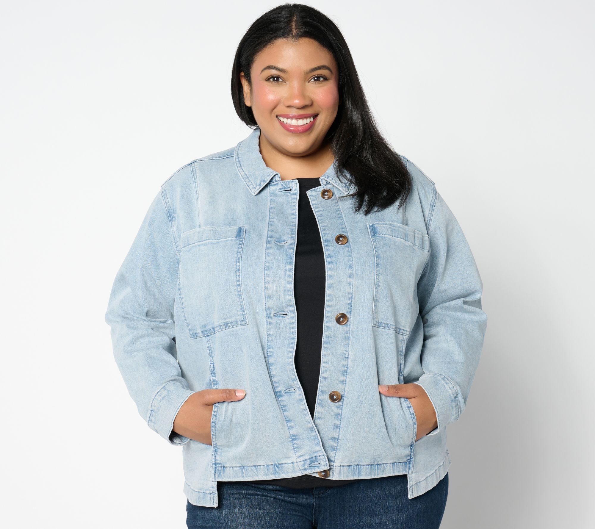 Studio Park X Amy Stran Denim Utility Jacket- Indigo