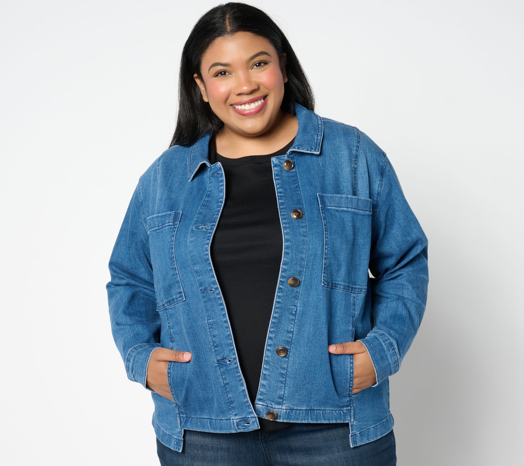 Studio Park X Amy Stran Denim Utility Jacket- Indigo
