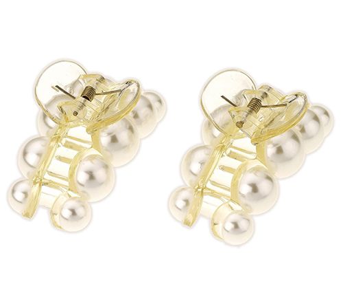 Ettika Set of (2) Faux Pearl Claw Clips