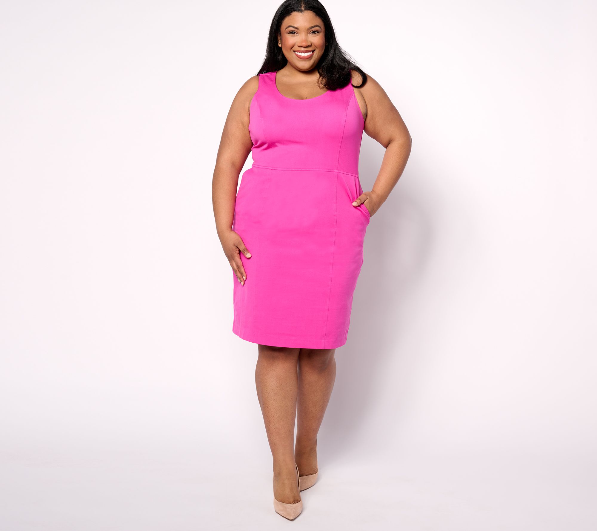 "As Is" Isaac Mizrahi Live! Regular 24/7 Stretch Dress