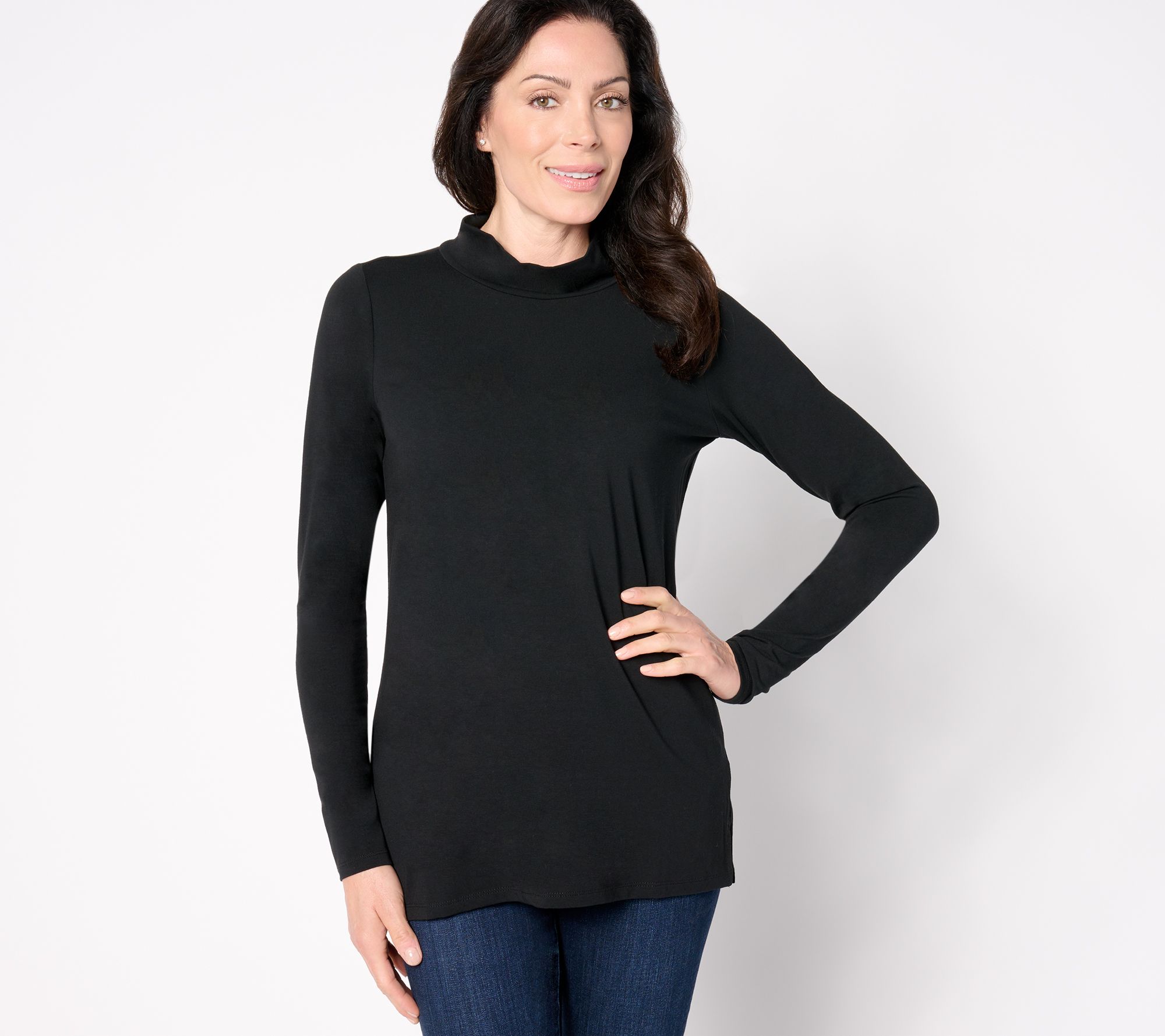 Belle by Kim Gravel Primabelle Polished Mock Neck Top