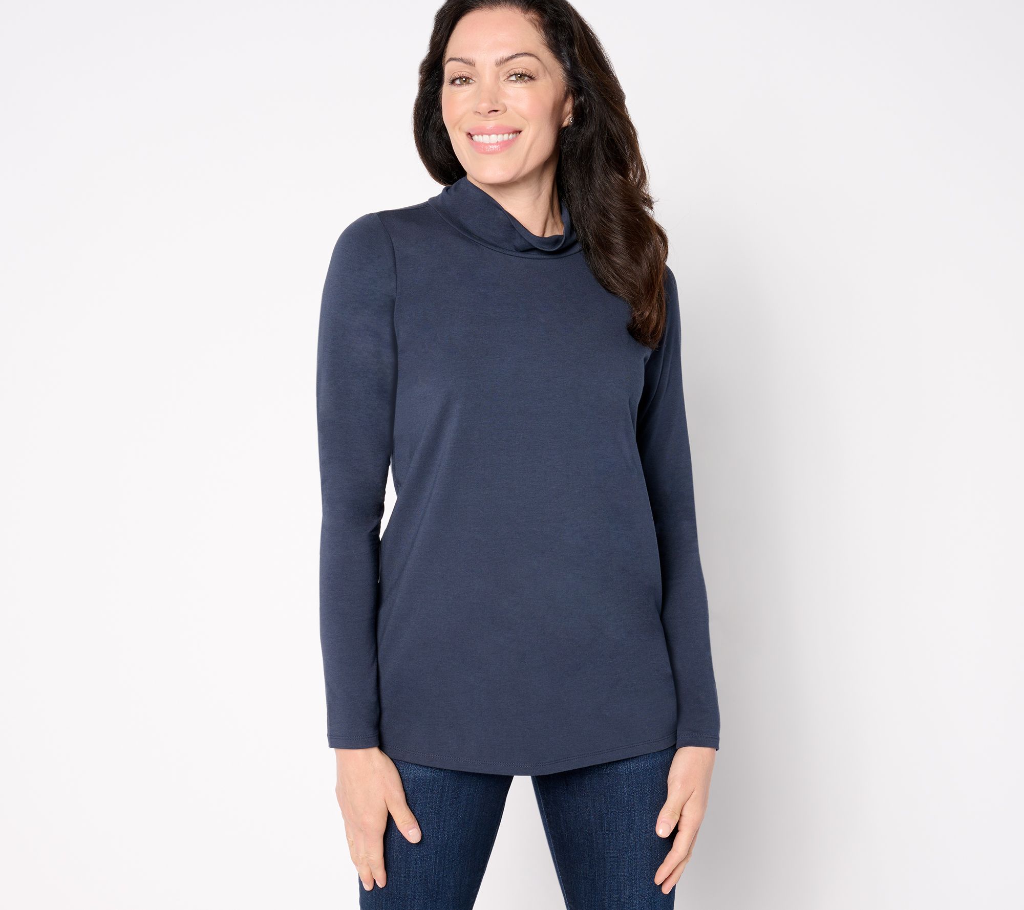 Belle by Kim Gravel Primabelle Polished Mock Neck Top