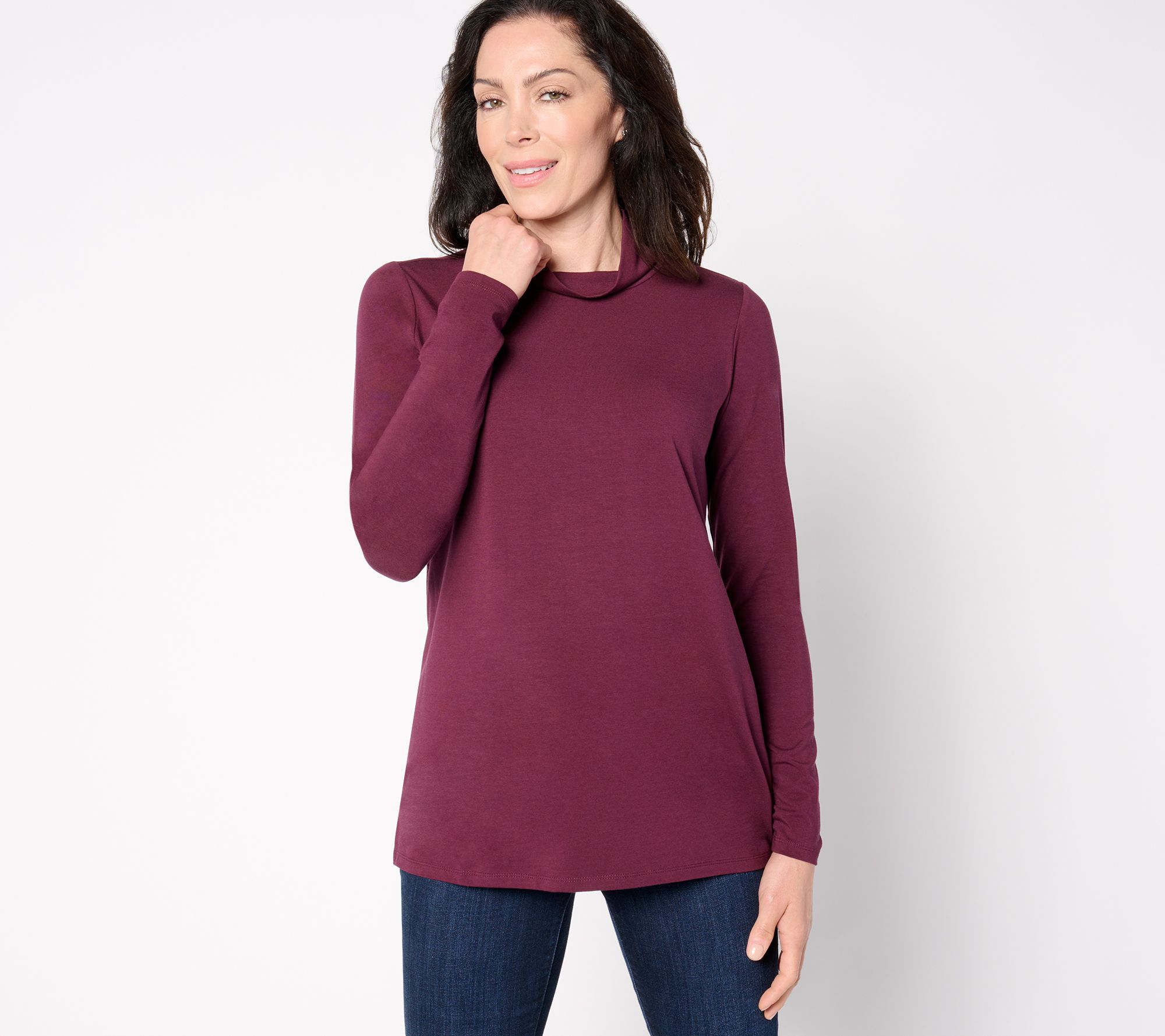 Belle by Kim Gravel Primabelle Polished Mock Neck Top