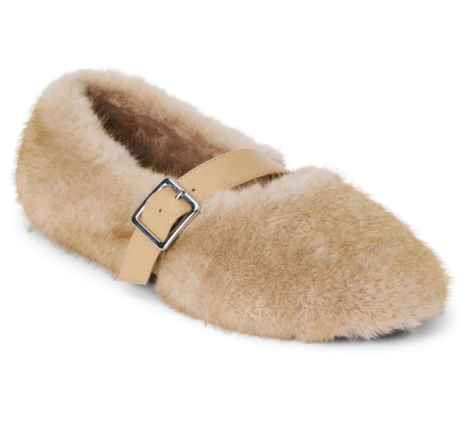 Coconuts by Matisse Faux Fur Mary Jane Flat- No me