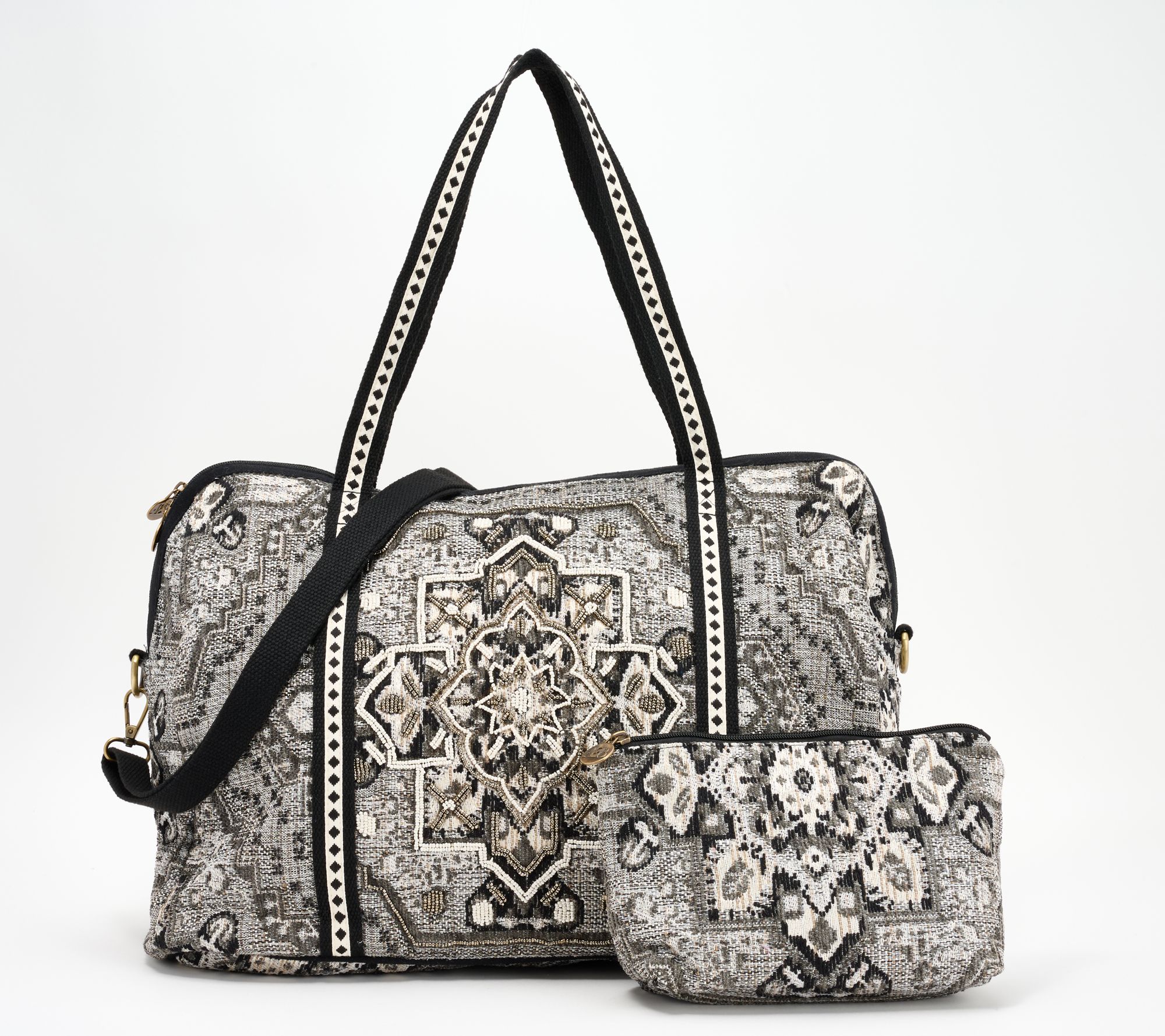 America & Beyond Embellished Weekender Duffel & Travel Pouch